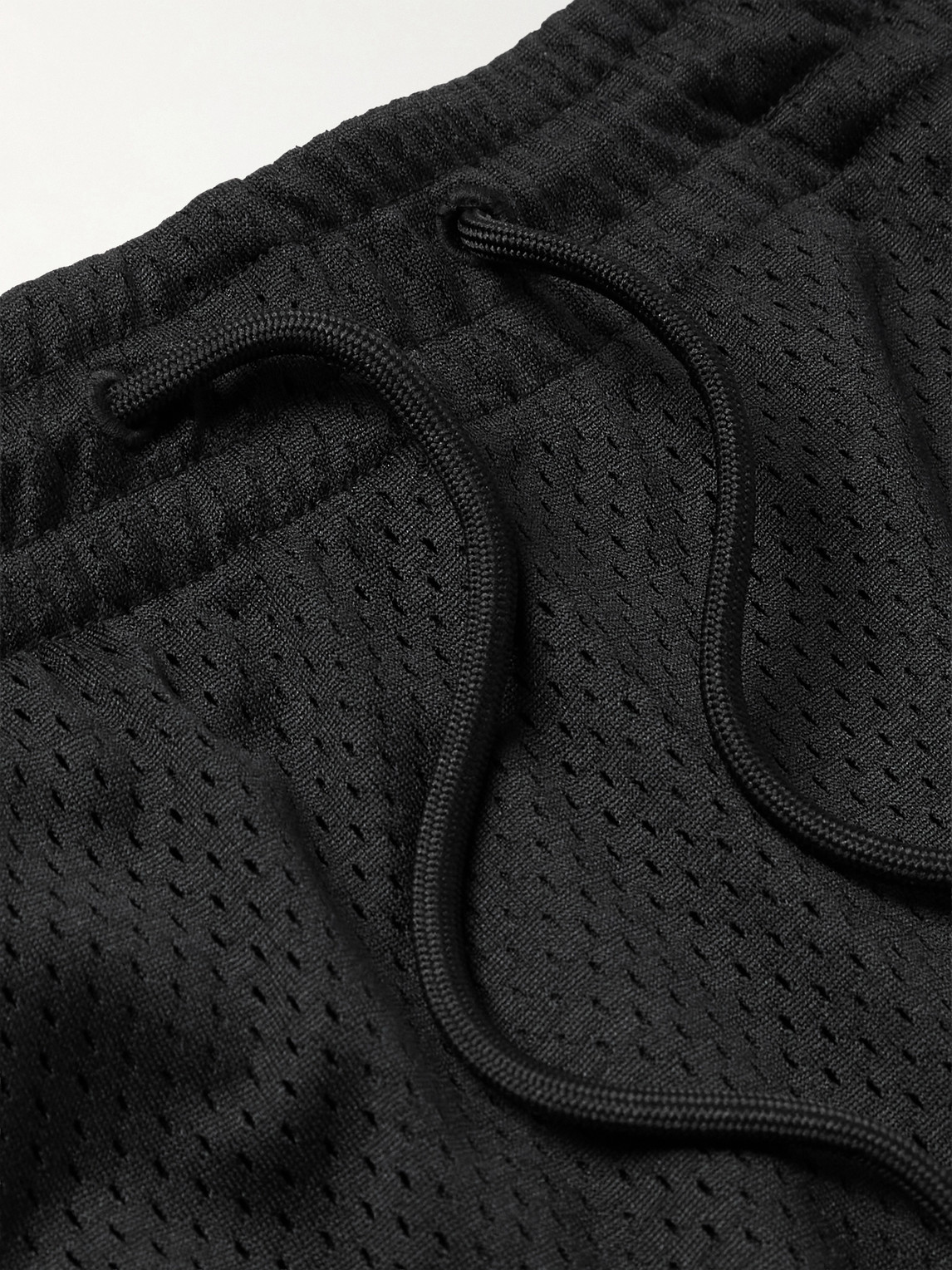 Aimé Leon Dore Straight-leg Logo-print Mesh Shorts In Black
