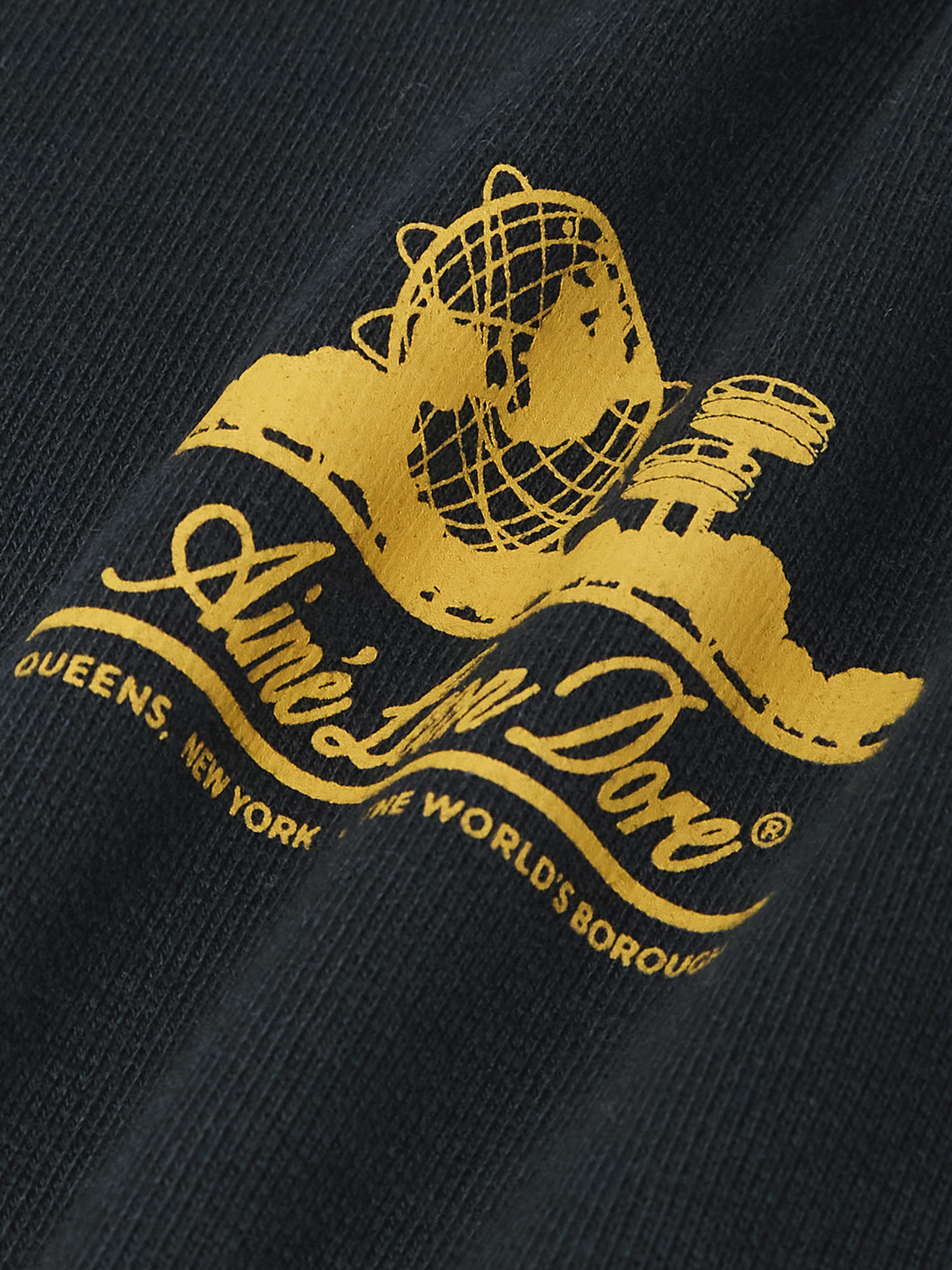 Aimé Leon Dore Unisphere Logo-print Cotton-jersey Hoodie In Black