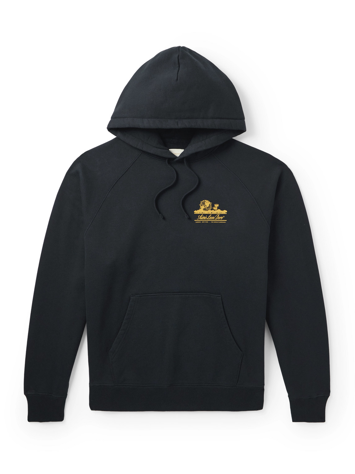 Aimé Leon Dore Unisphere Logo-print Cotton-jersey Hoodie In Black