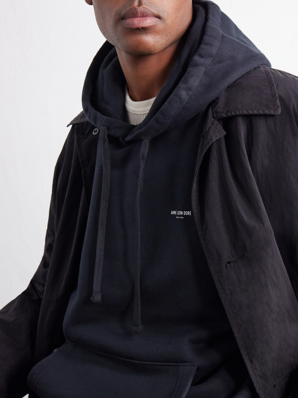 Aimé Leon Dore - Logo-Print Cotton-Jersey Hoodie