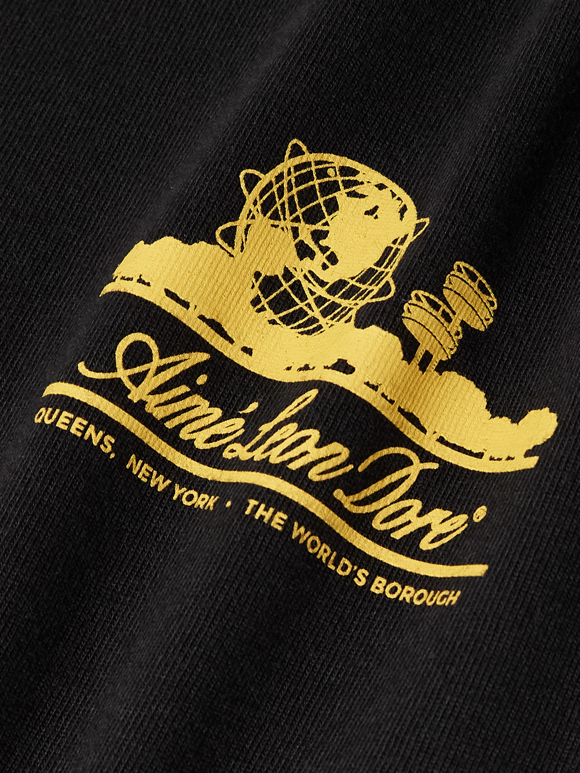 Aimé Leon Dore Unisphere Logo-print Cotton-jersey T-shirt In Black