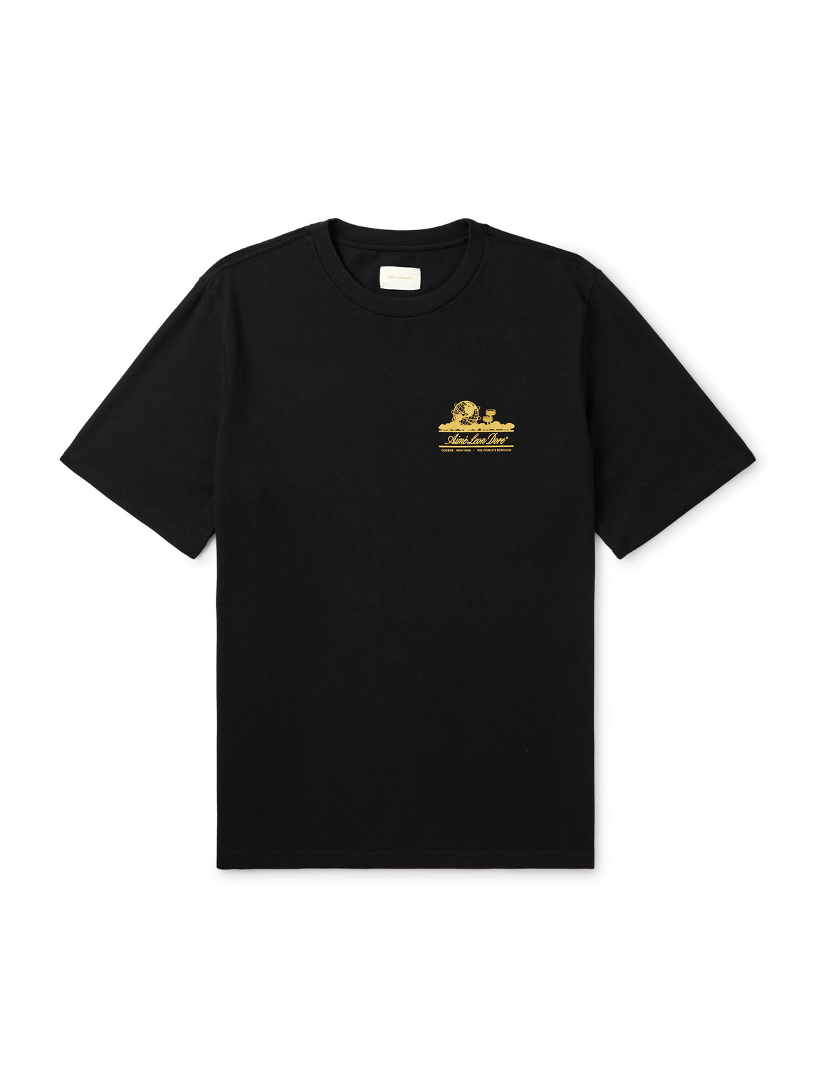 Aimé Leon Dore Unisphere Logo-print Cotton-jersey T-shirt In Black