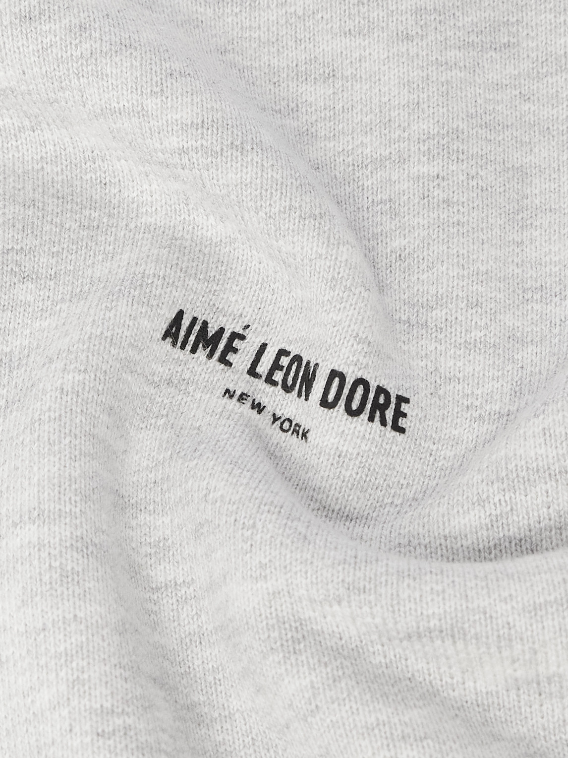 Aimé Leon Dore Logo-print Cotton-jersey Hoodie In Neutral