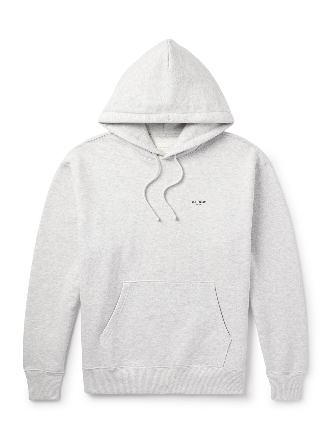 Aimé Leon Dore Logo-print Cotton-jersey Hoodie In Neutral