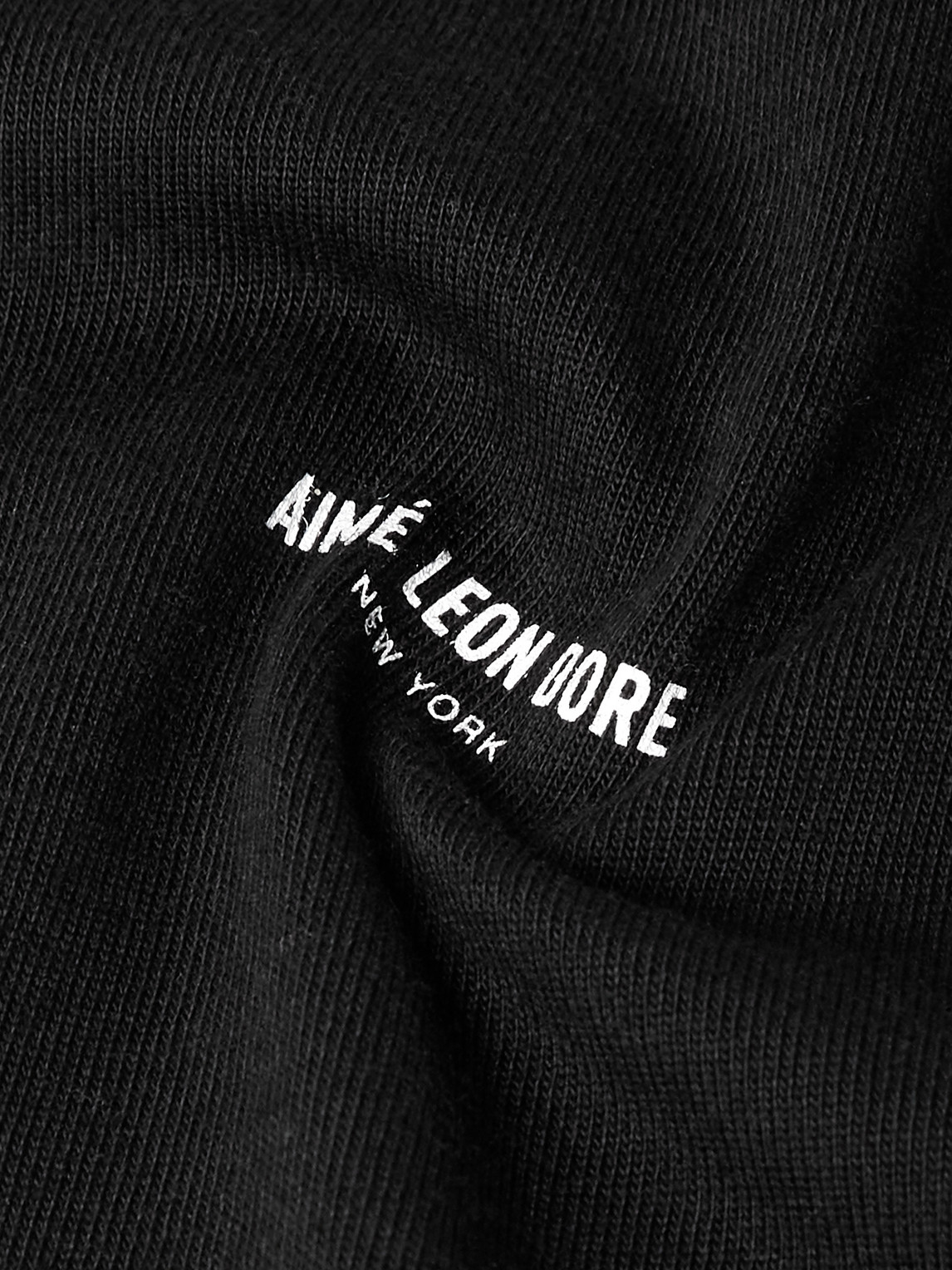 Aimé Leon Dore Logo-print Cotton-jersey T-shirt In Black