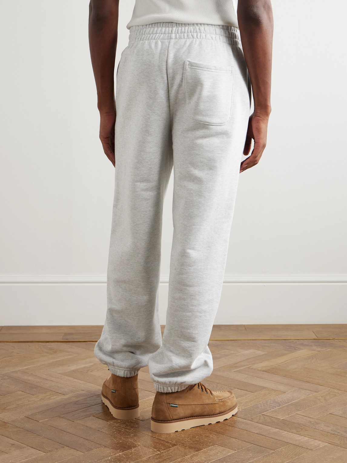 Aimé Leon Dore Straight-leg Logo-print Cotton-jersey Sweatpants In Gray
