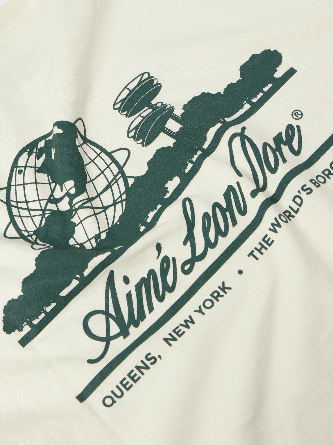 Aimé Leon Dore Unisphere Logo-print Cotton-jersey T-shirt In Neutral