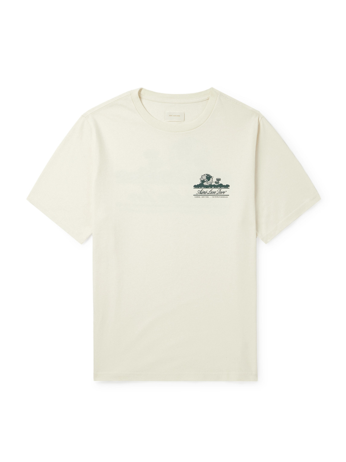 Aimé Leon Dore Unisphere Logo-print Cotton-jersey T-shirt In Neutral