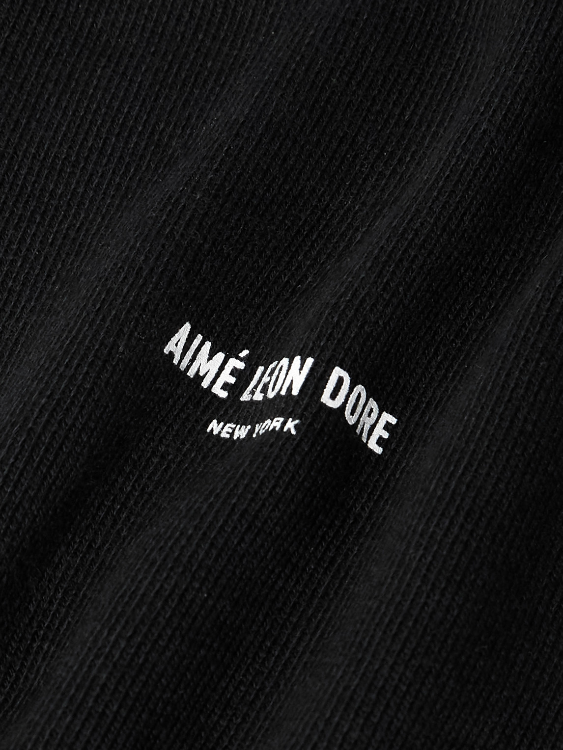 Aimé Leon Dore Logo-print Cotton-jersey Sweatshirt In Black
