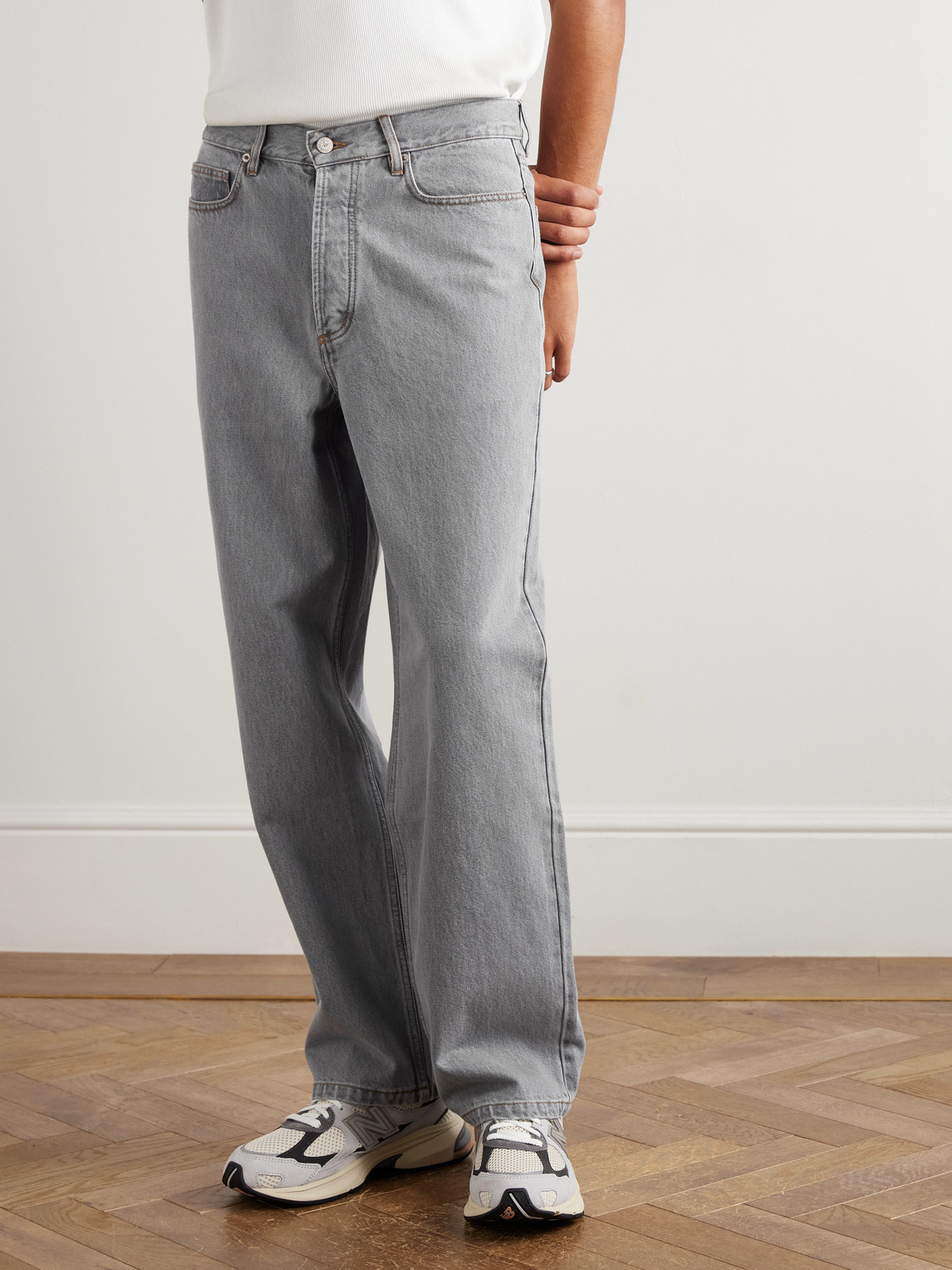 Aimé Leon Dore Straight-leg Jeans In Gray