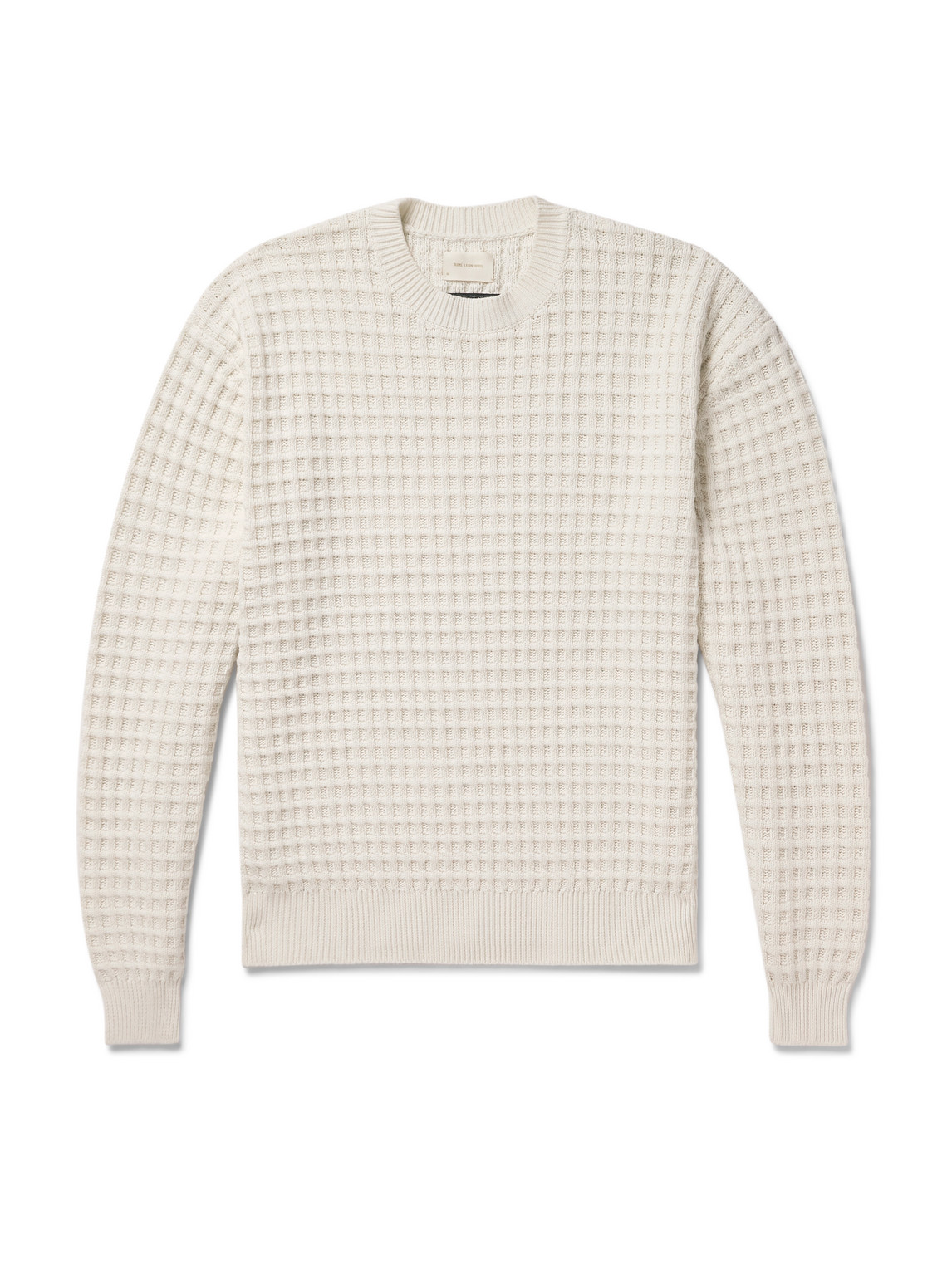 Aimé Leon Dore Waffle-knit Cotton Sweater In Multi