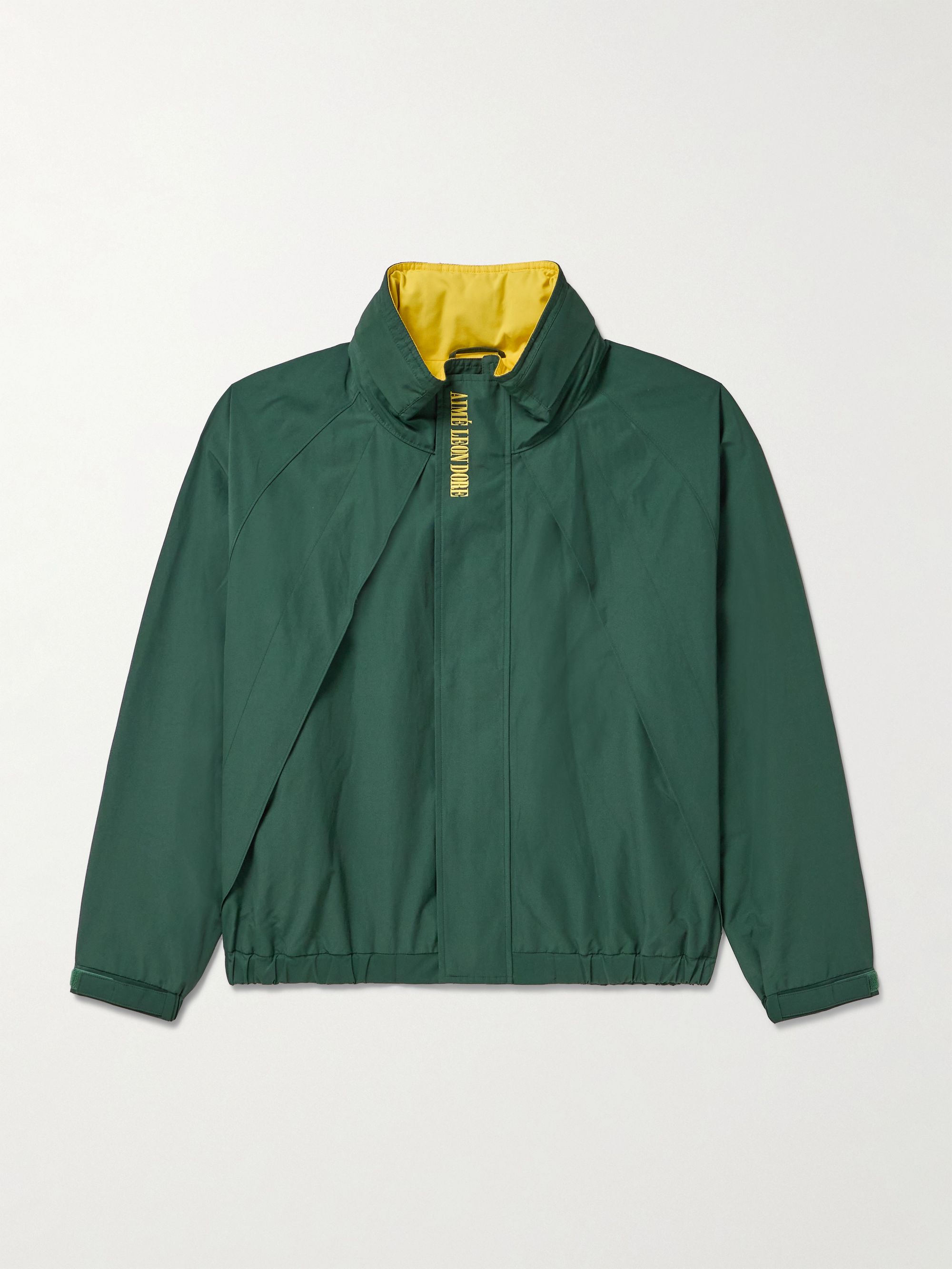AIMÉ LEON DORE Logo-Embroidered Panelled Cotton-Blend Shell Jacket