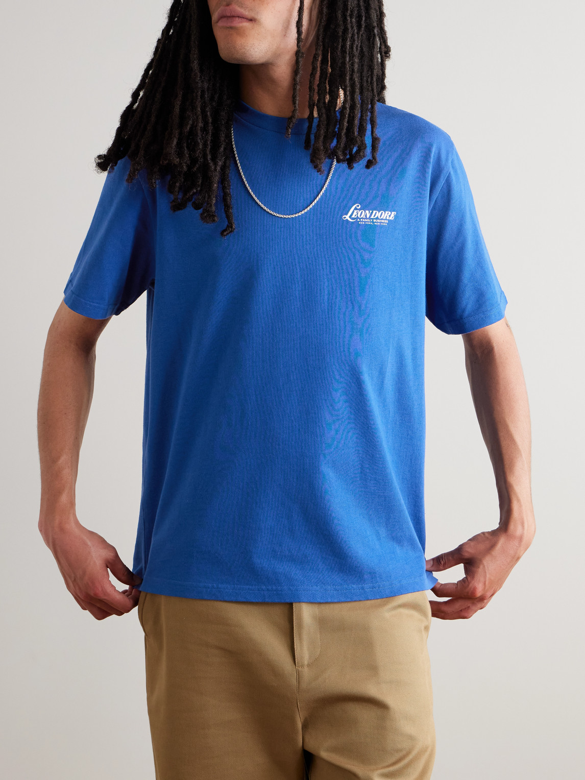 Aimé Leon Dore Records Cotton-jersey T-shirt In Blue