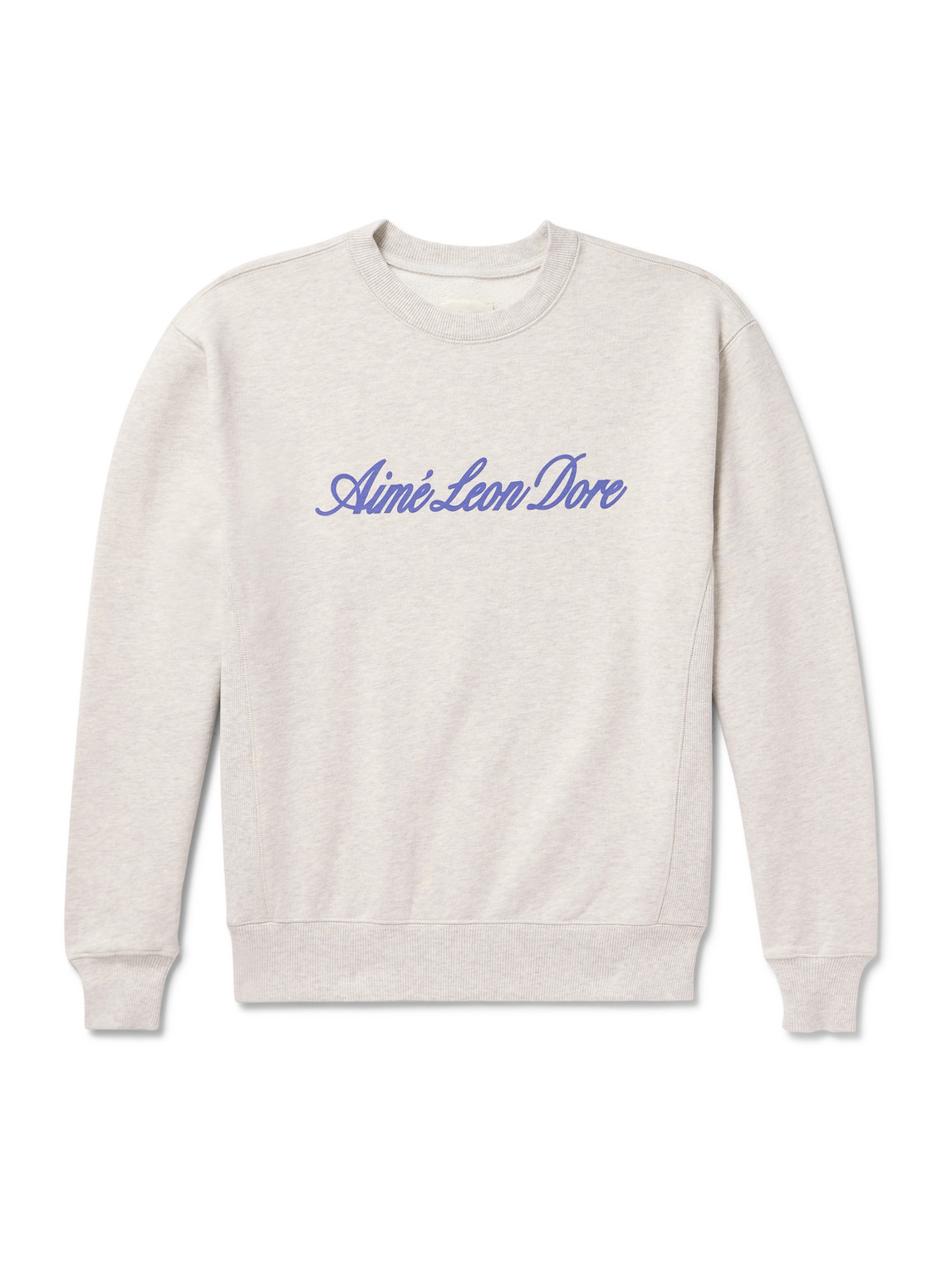 Aimé Leon Dore Logo-print Cotton-jersey Sweatshirt In White