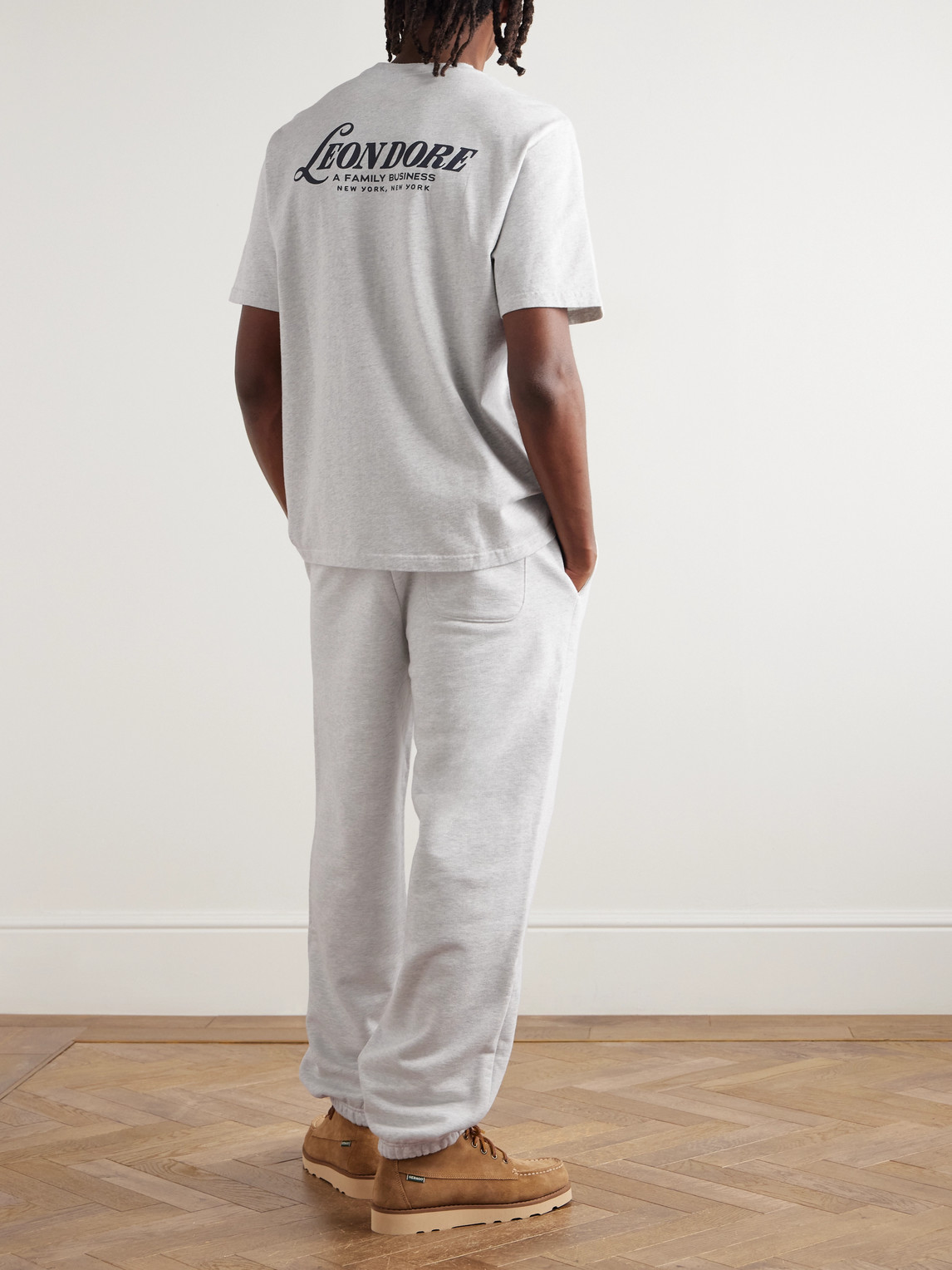 Aimé Leon Dore Records Cotton-jersey T-shirt In Gray
