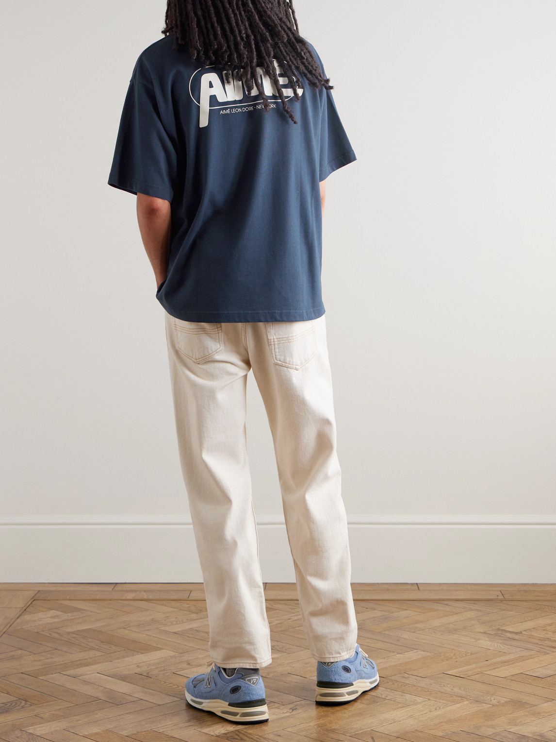 Aimé Leon Dore Gear Logo-print Cotton-jersey T-shirt In Blue
