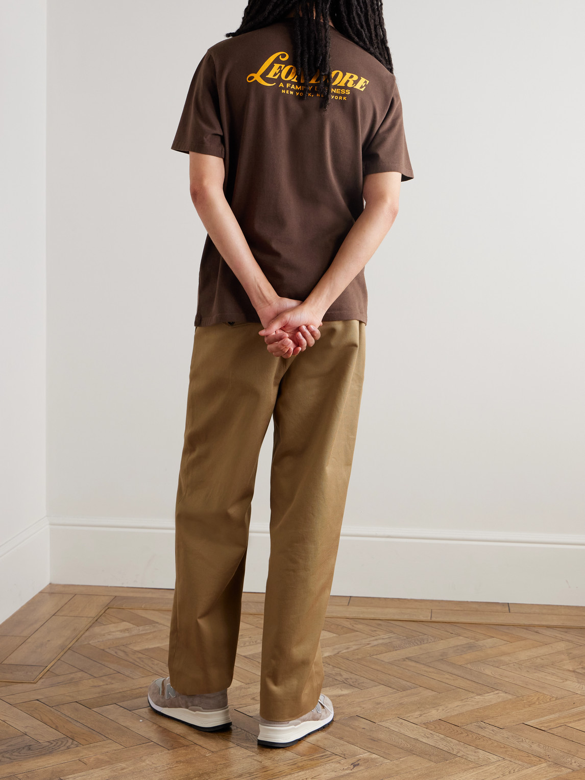Aimé Leon Dore Records Cotton-jersey T-shirt In Brown