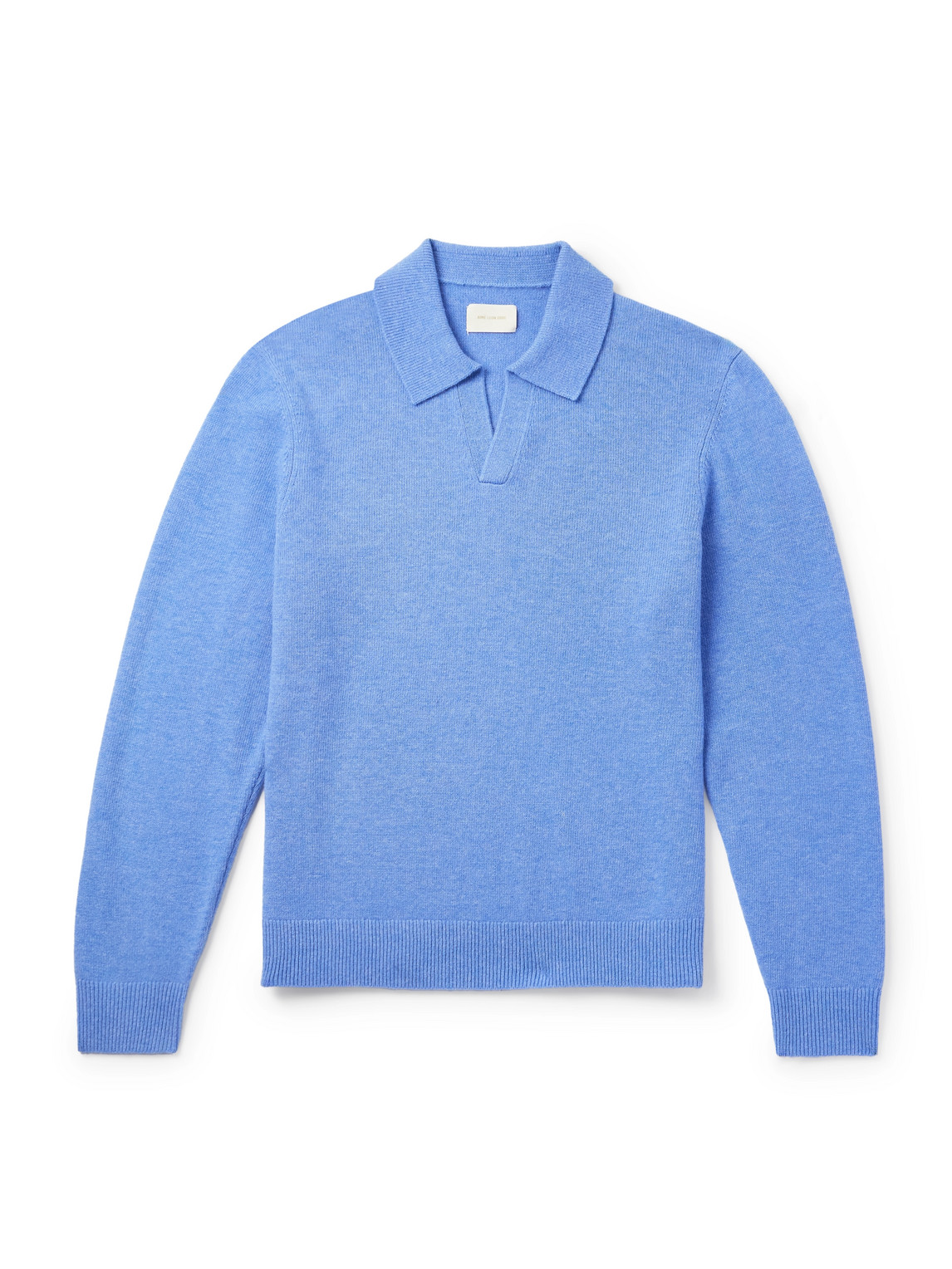 Aimé Leon Dore Merino Wool Polo Shirt In Blue
