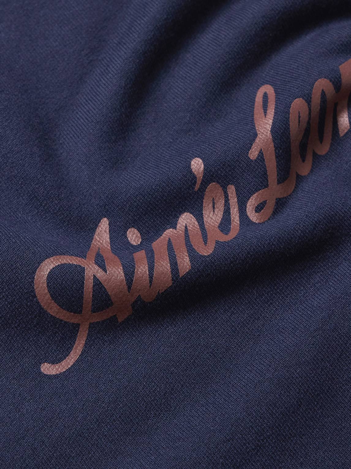 Aimé Leon Dore Logo-print Cotton-jersey Sweatshirt In Blue