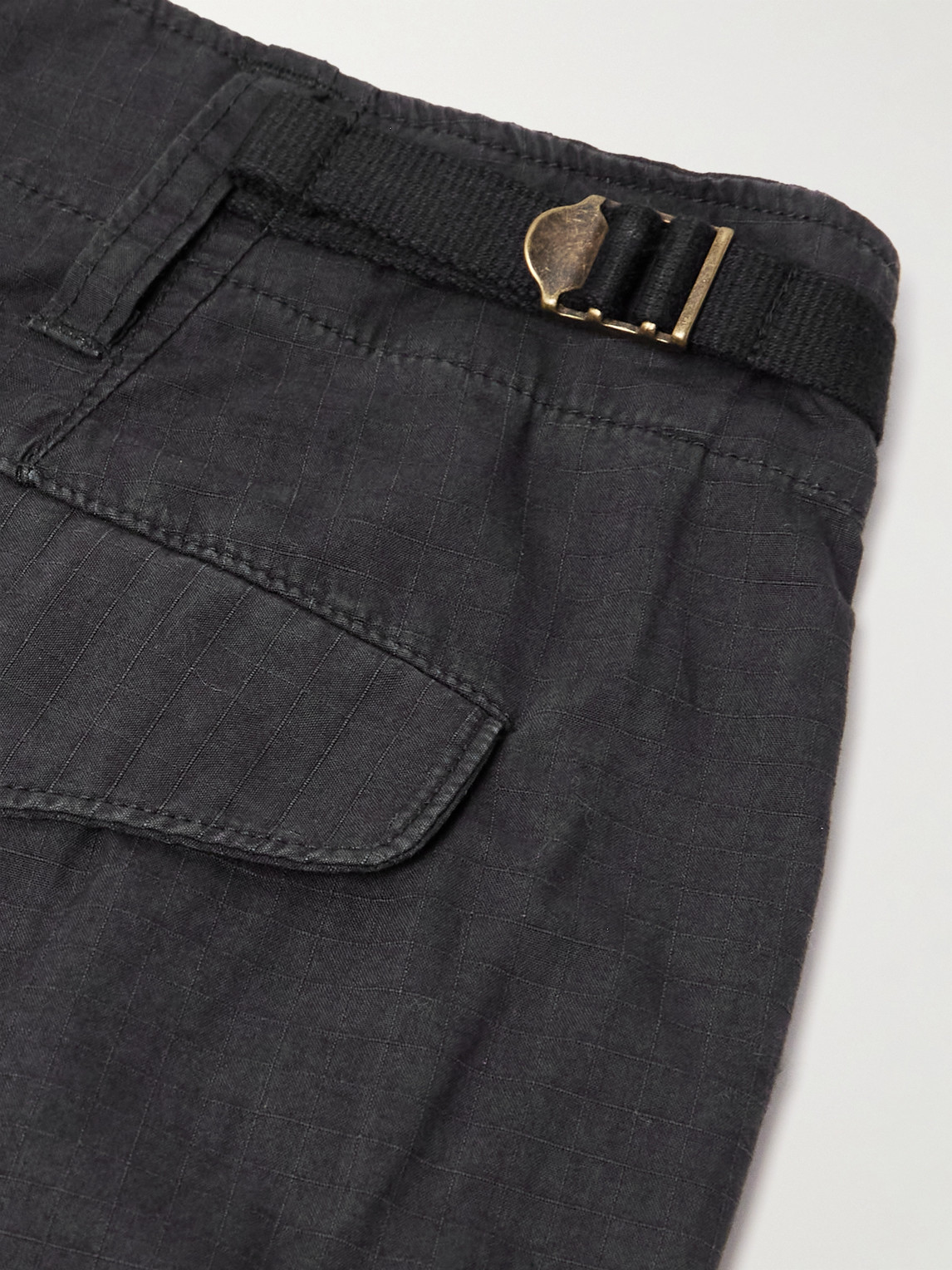 Aimé Leon Dore Straight-leg Cotton-ripstop Cargo Trousers In Black