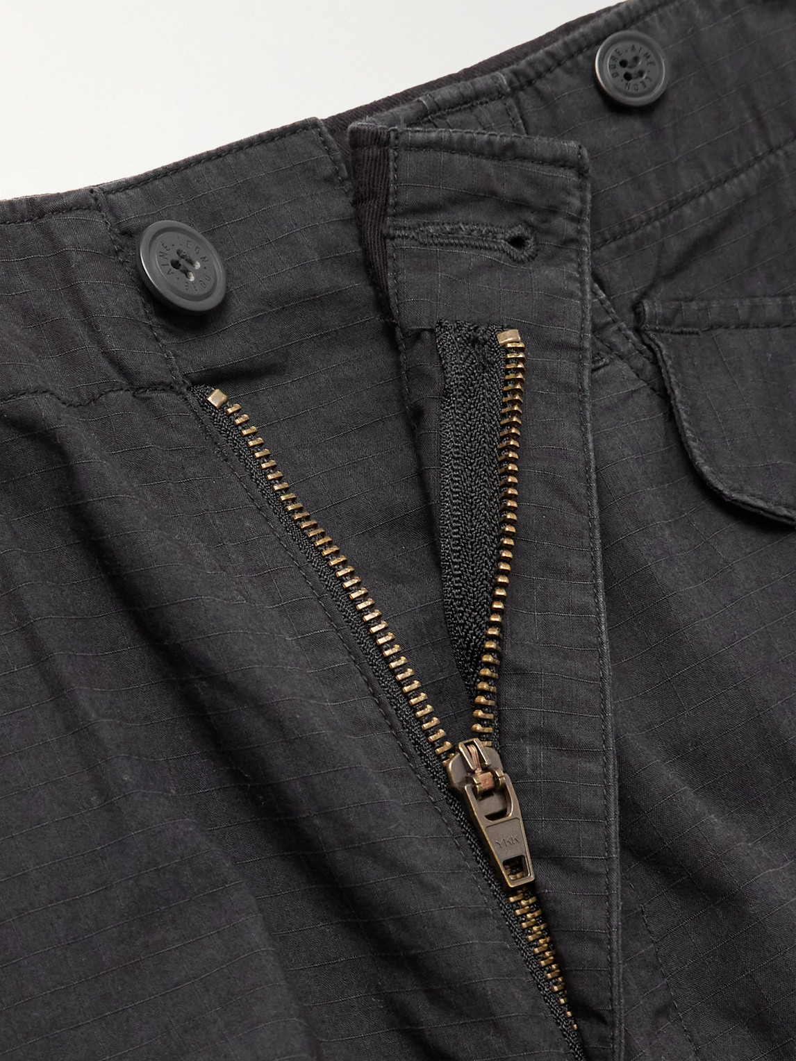 Aimé Leon Dore Straight-leg Cotton-ripstop Cargo Trousers In Black