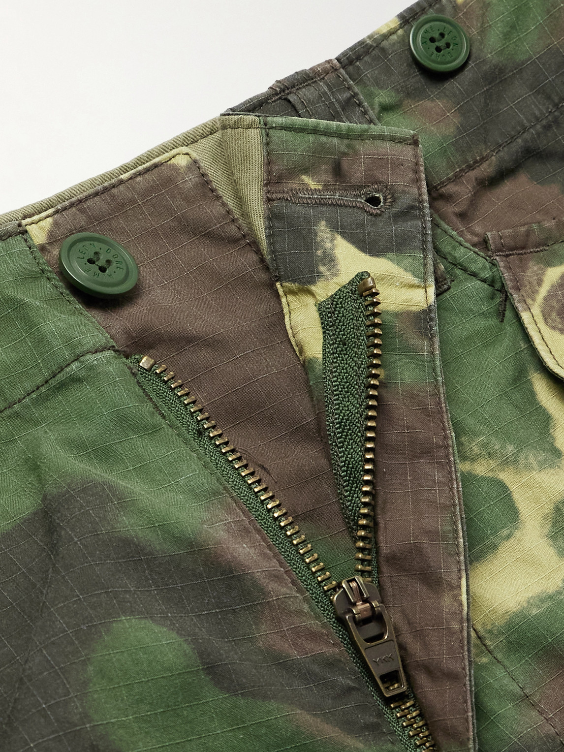 Aimé Leon Dore Straight-leg Camouflage-print Cotton-ripstop Cargo Trousers In Green