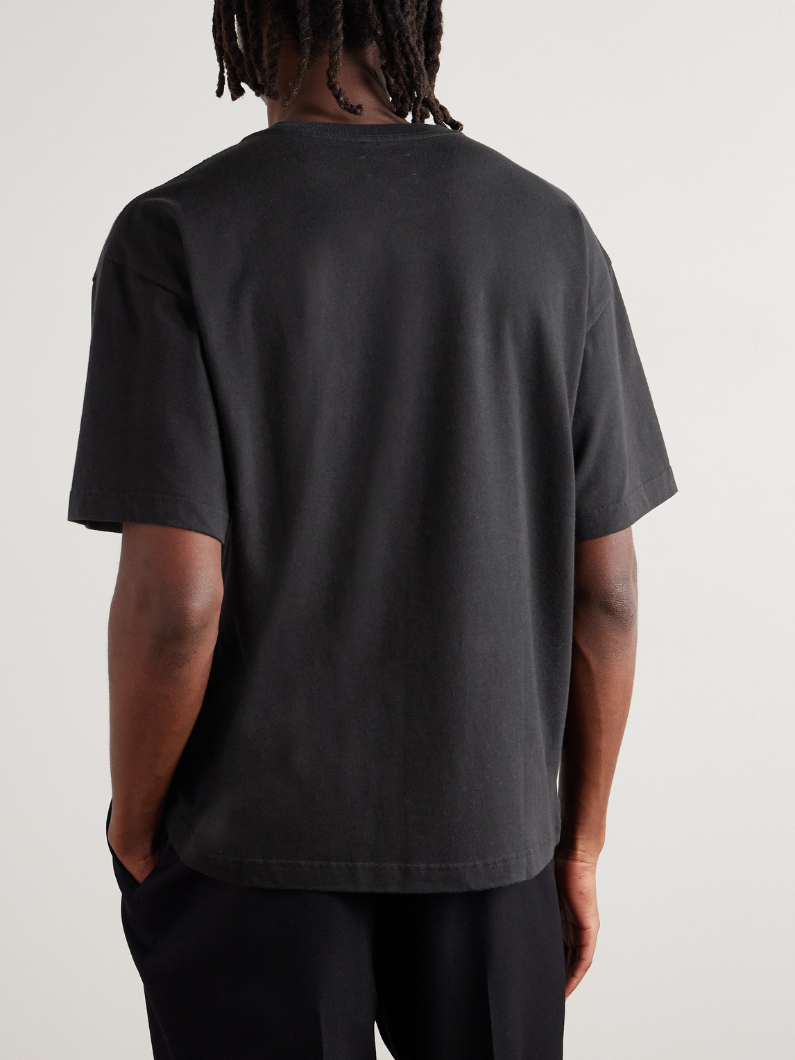 Aimé Leon Dore Musician Printed Cotton-jersey T-shirt In Black