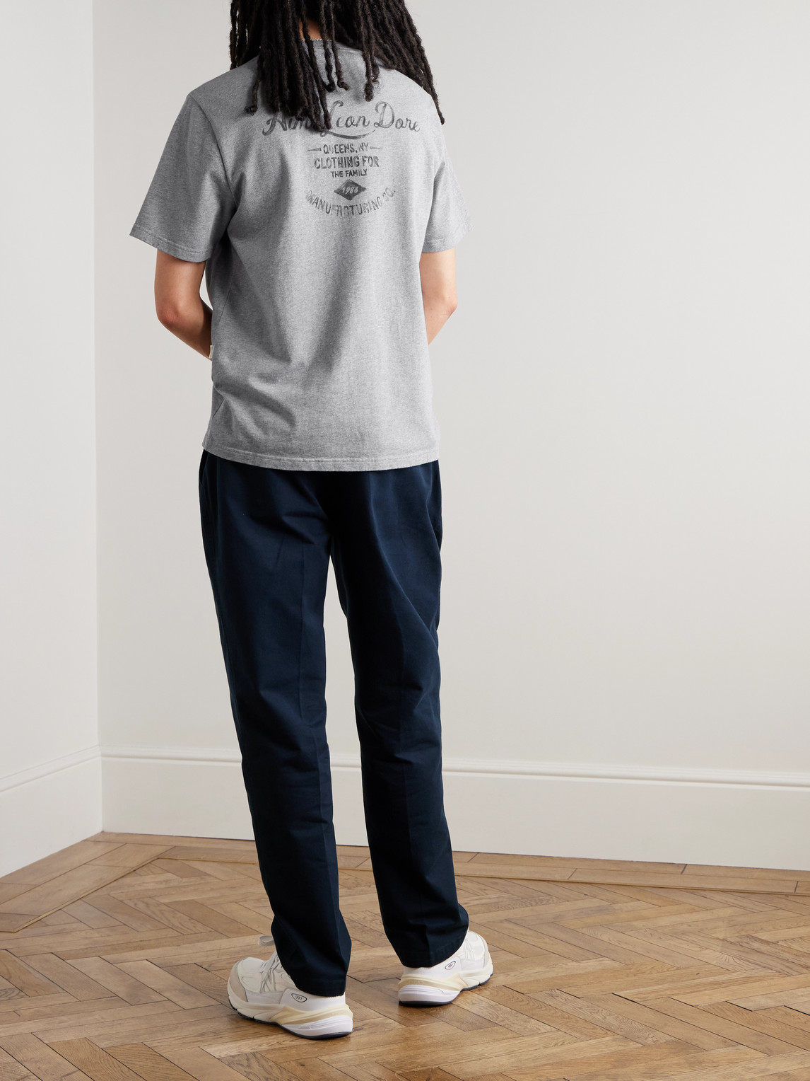 Aimé Leon Dore Clothier Logo-print Cotton-jersey T-shirt In Gray