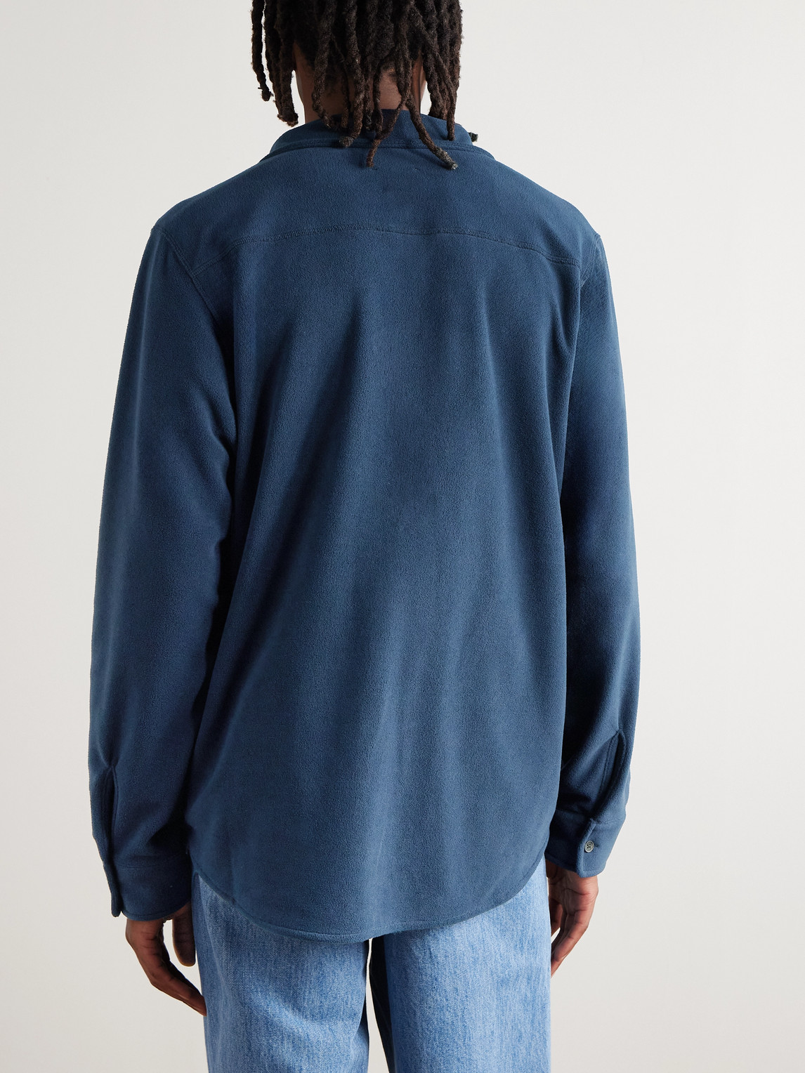 Aimé Leon Dore Fleece Shirt In Blue