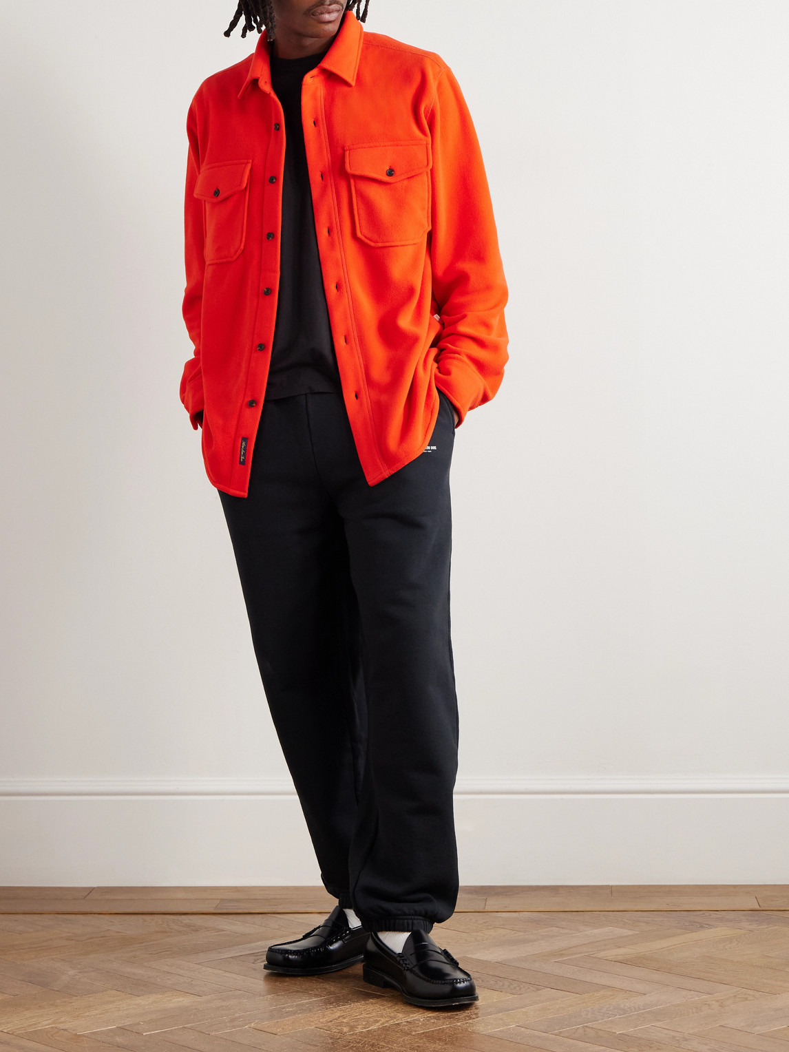 Aimé Leon Dore Fleece Shirt In Orange