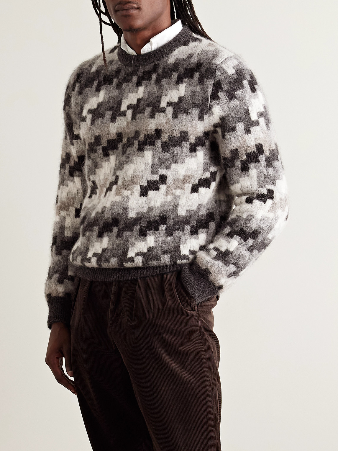 Aimé Leon Dore Jacquard-knit Alpaca-blend Sweater In Multi