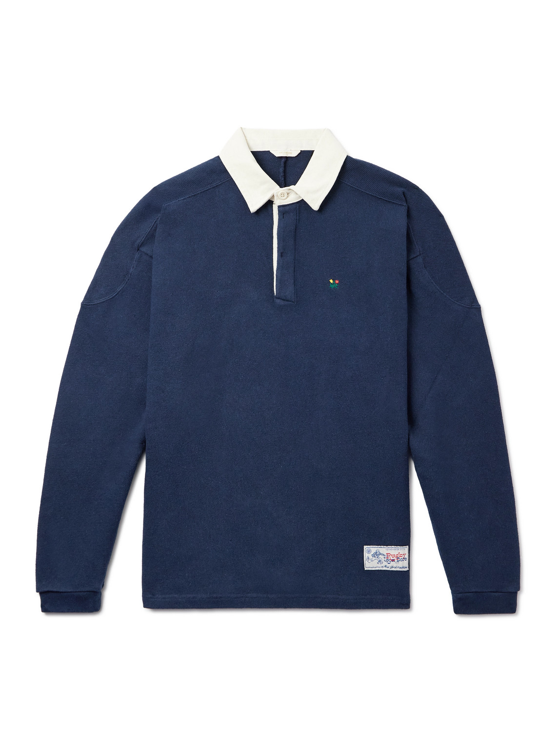 Aimé Leon Dore Logo-appliquéd Embroidered Twill-trimmed Cotton Polo Shirt In Blue
