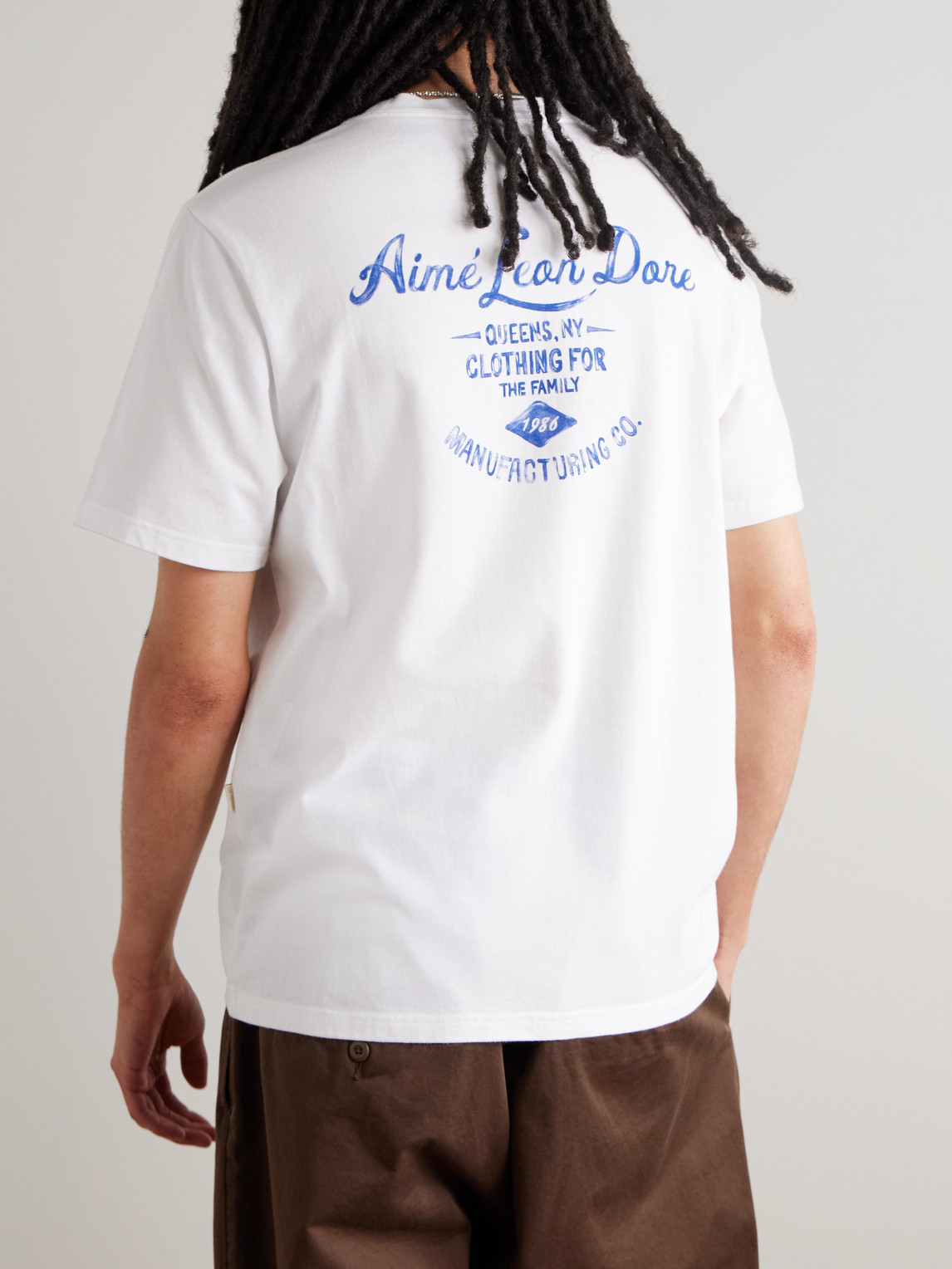 Aimé Leon Dore Clothier Logo-print Cotton-jersey T-shirt In White