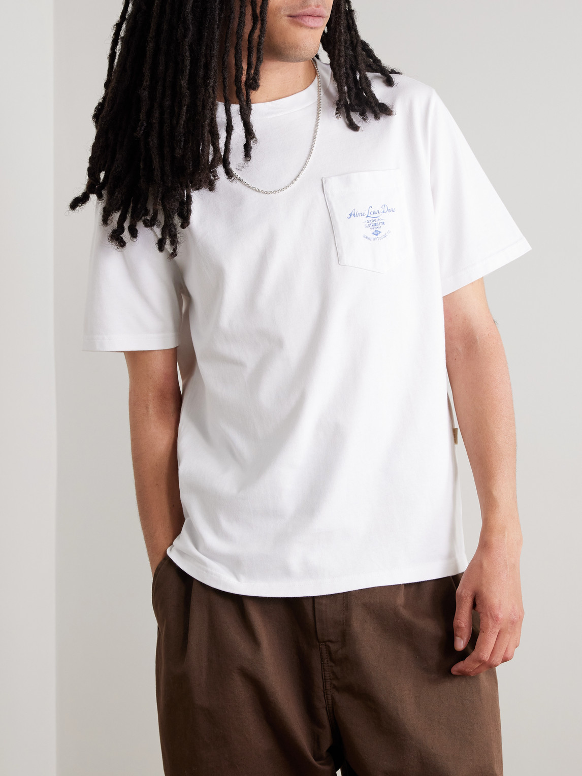 Aimé Leon Dore Clothier Logo-print Cotton-jersey T-shirt In White