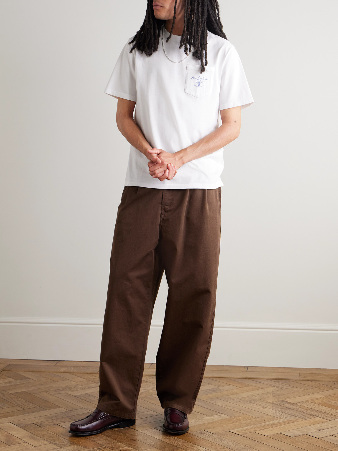 Aimé Leon Dore Clothier Logo-print Cotton-jersey T-shirt In White