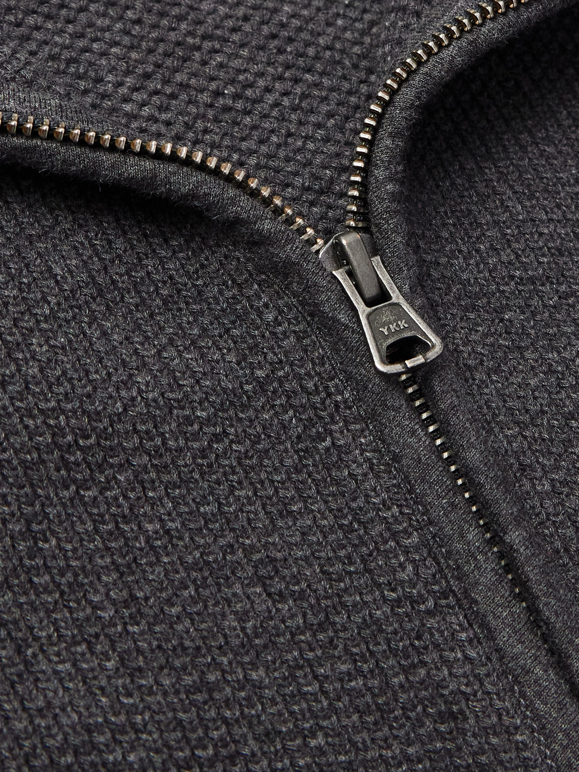 Aimé Leon Dore Embroidered Ribbed Cotton Half-zip Sweater In Gray