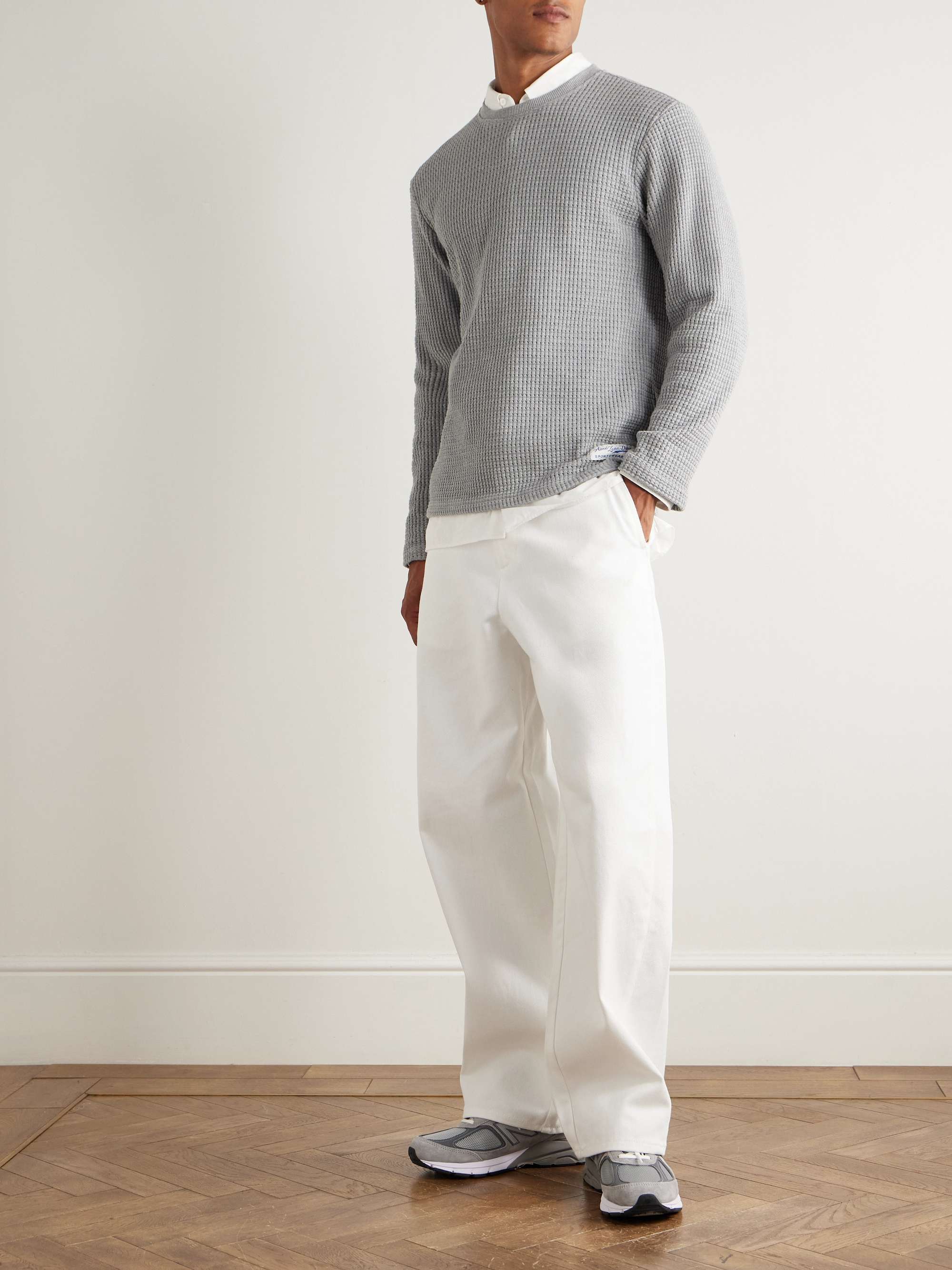 aime leon dore ワッフルロンT AIMÉ LEON DORE ワッフルニットコットン Tシャツ | ミスターポーター