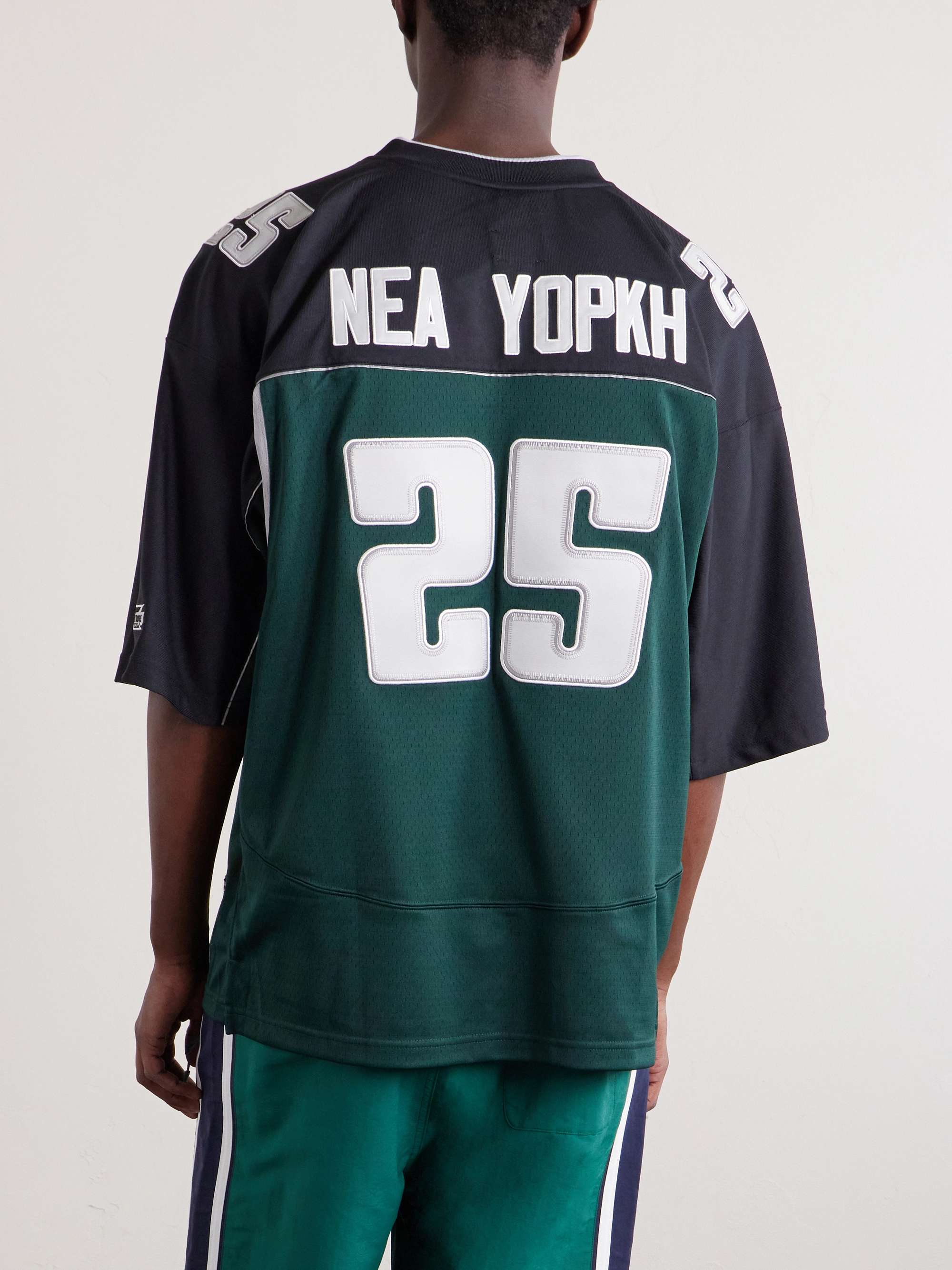 AIMÉ LEON DORE + Mitchell & Ness Oversized Appliquéd Jersey T