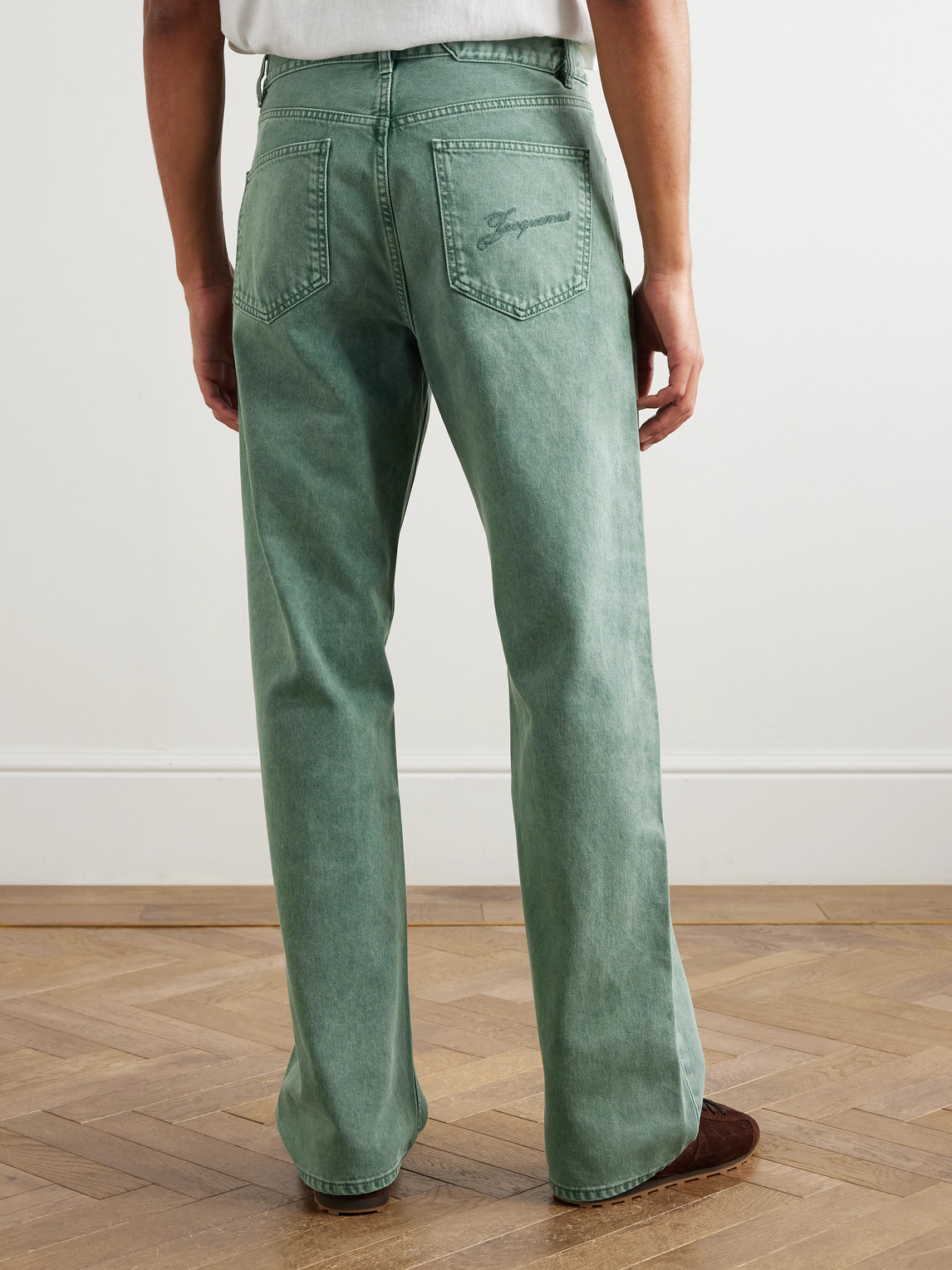 Jacquemus Straight Jeans In Green