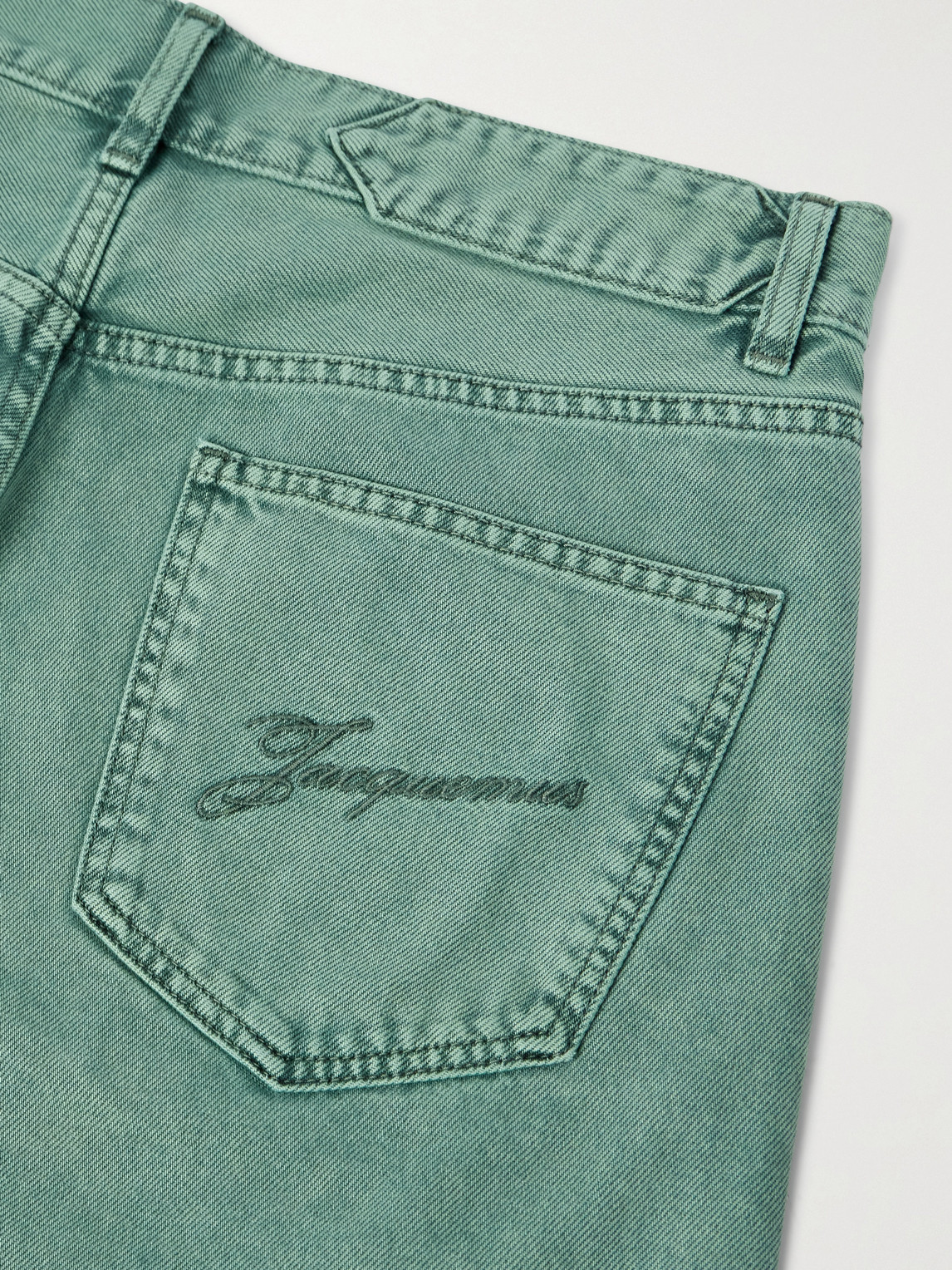 Jacquemus Straight Jeans In Green
