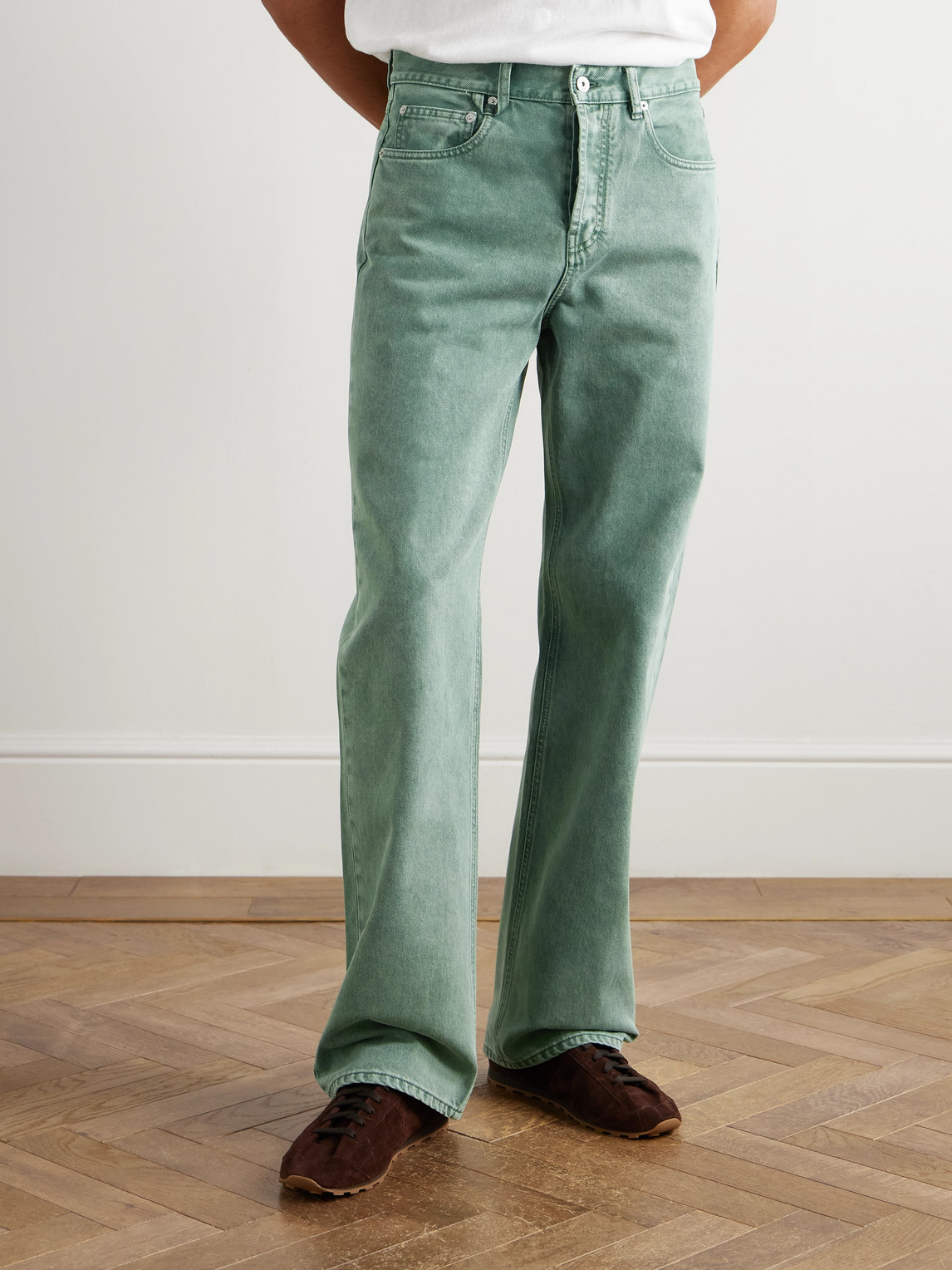 Jacquemus Straight Jeans In Green