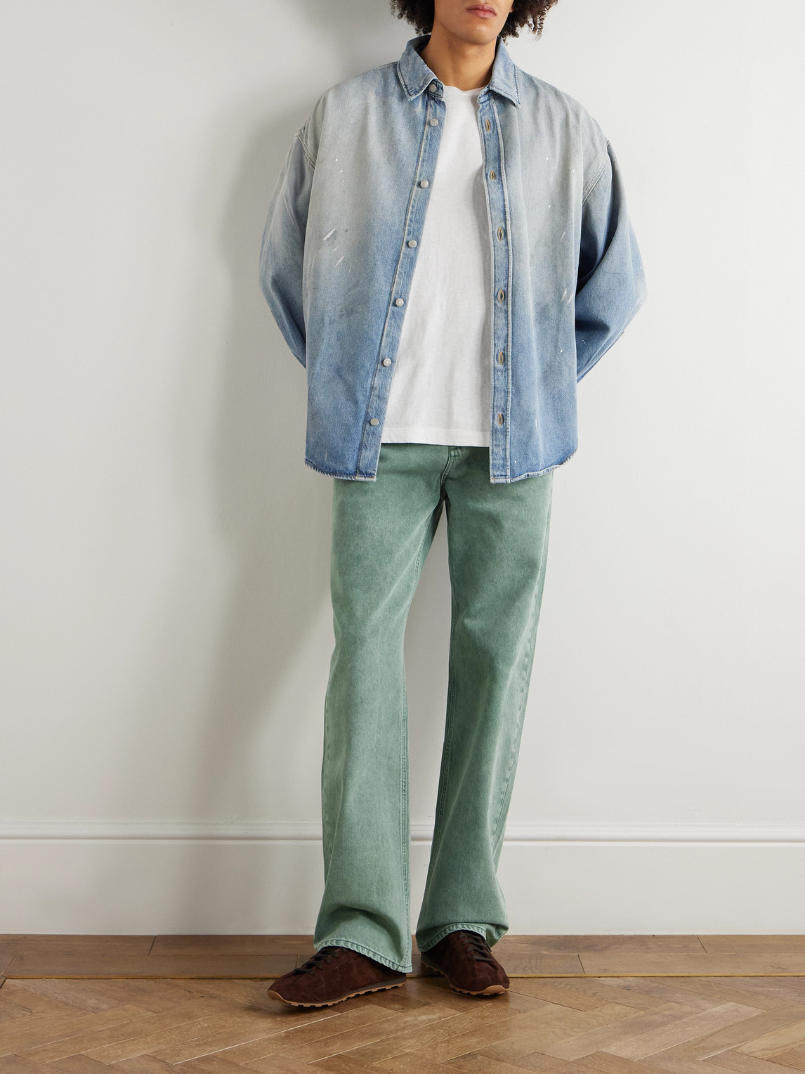 Jacquemus Straight Jeans In Green