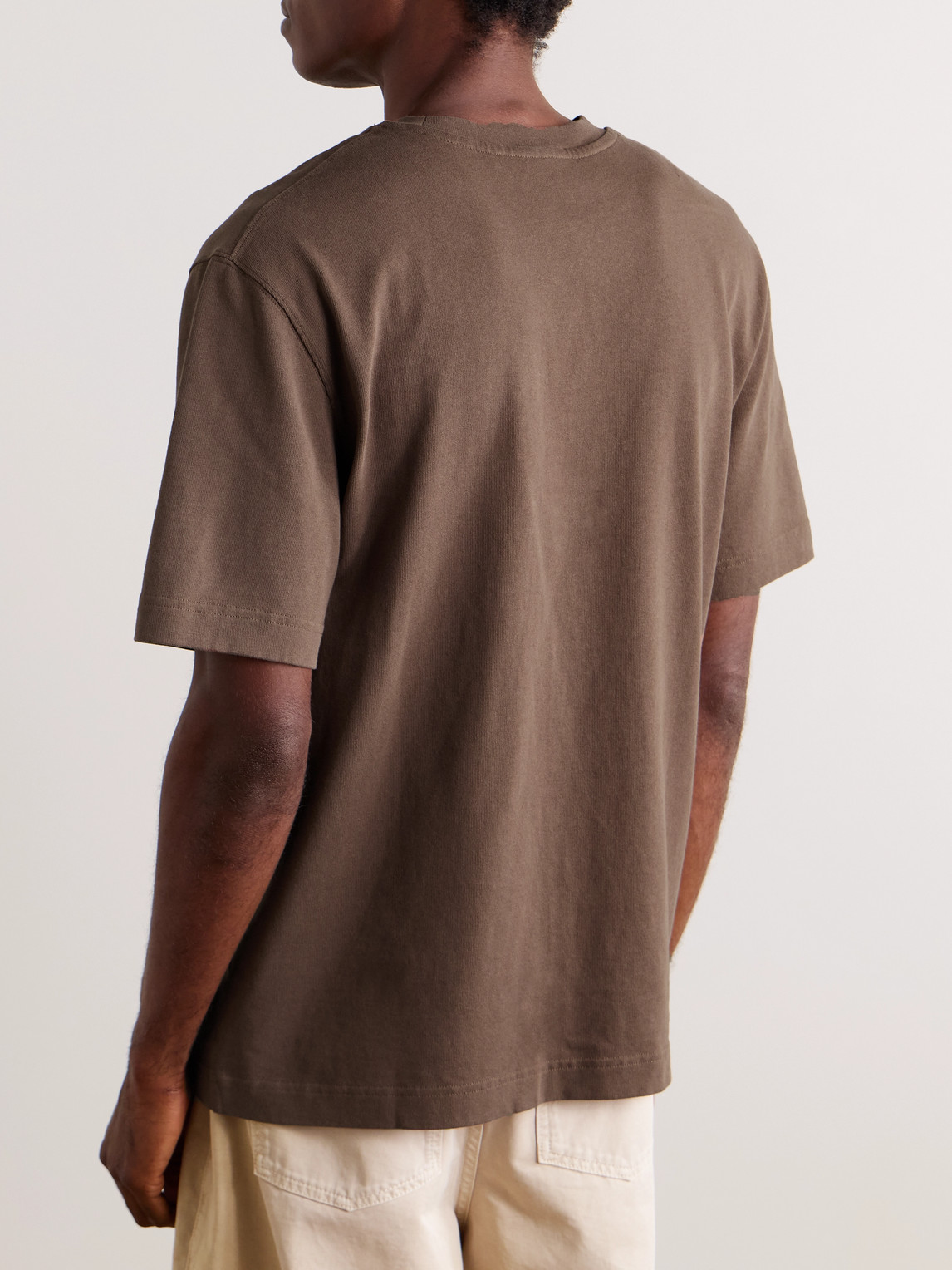 Jacquemus Le T-shirt Gros Grain Brown T-shirt With Logo Patch On The Front In Cotton Man