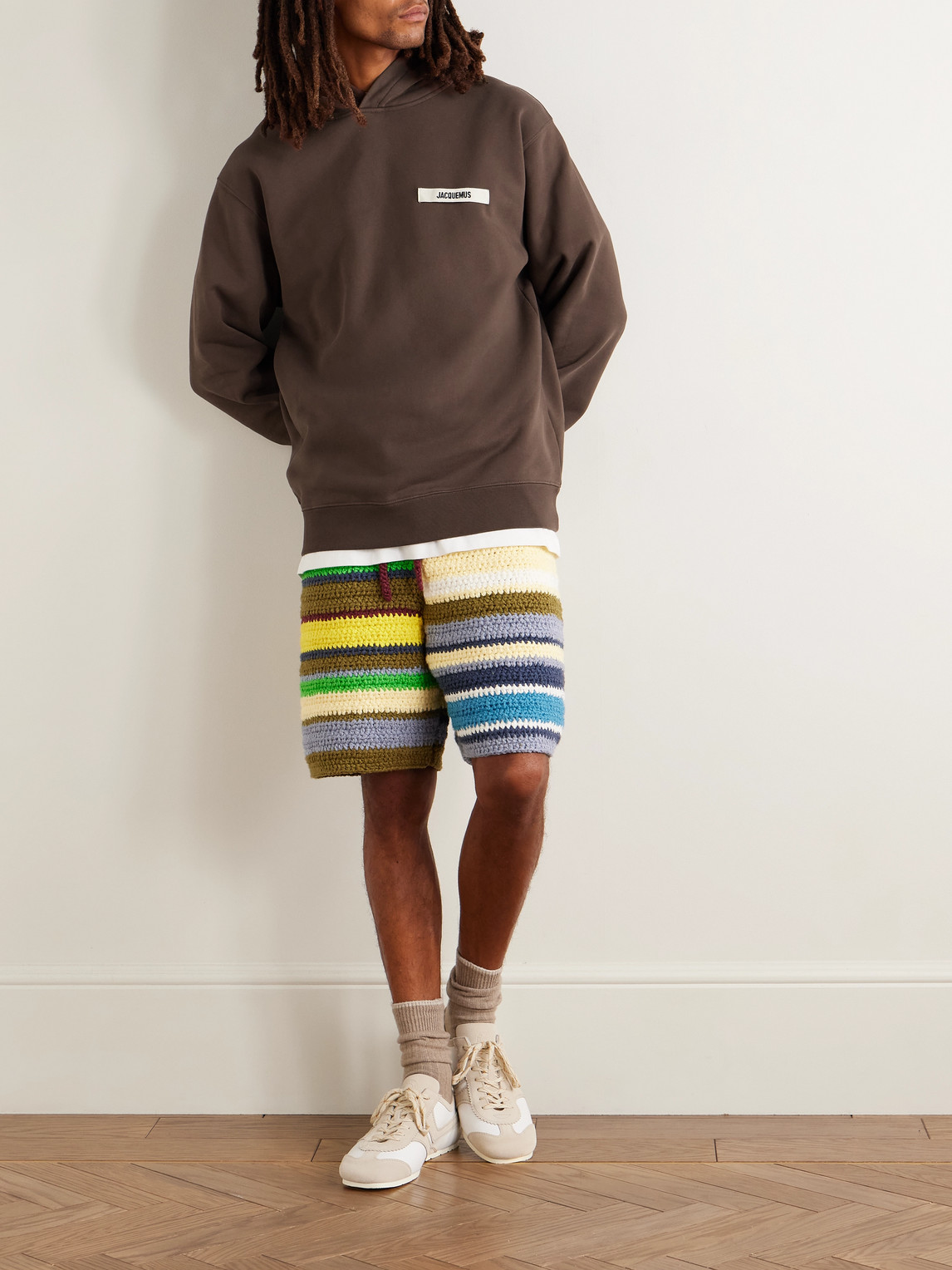 Jacquemus Le Hoodie Gros Grain In Brown