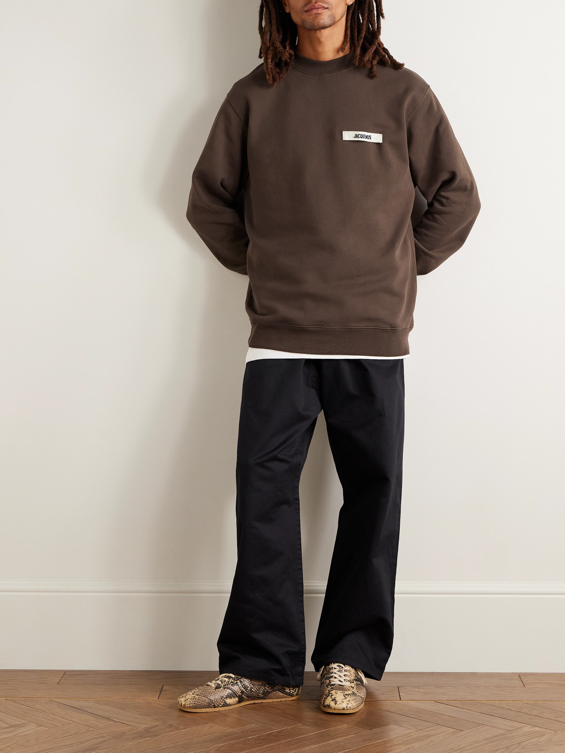 Jacquemus Sweatshirt Le Sweatshirt Grosgrain In Brown