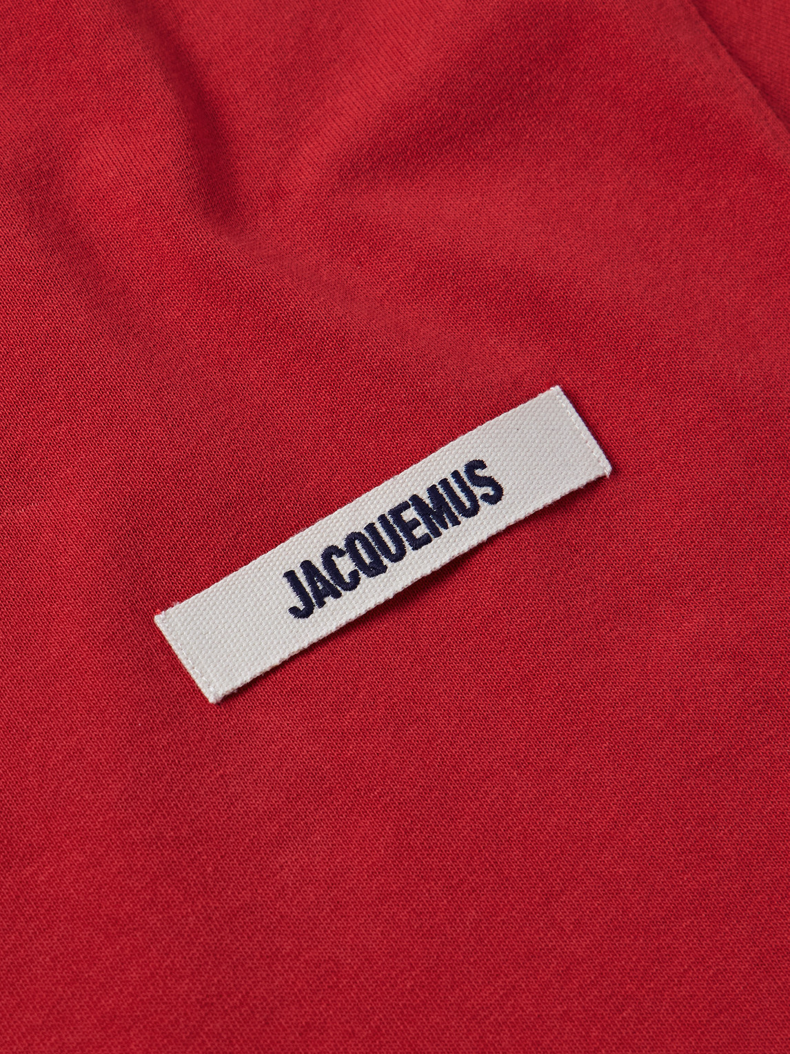 Jacquemus Round Neck Short Sleeve T-shirt In Red
