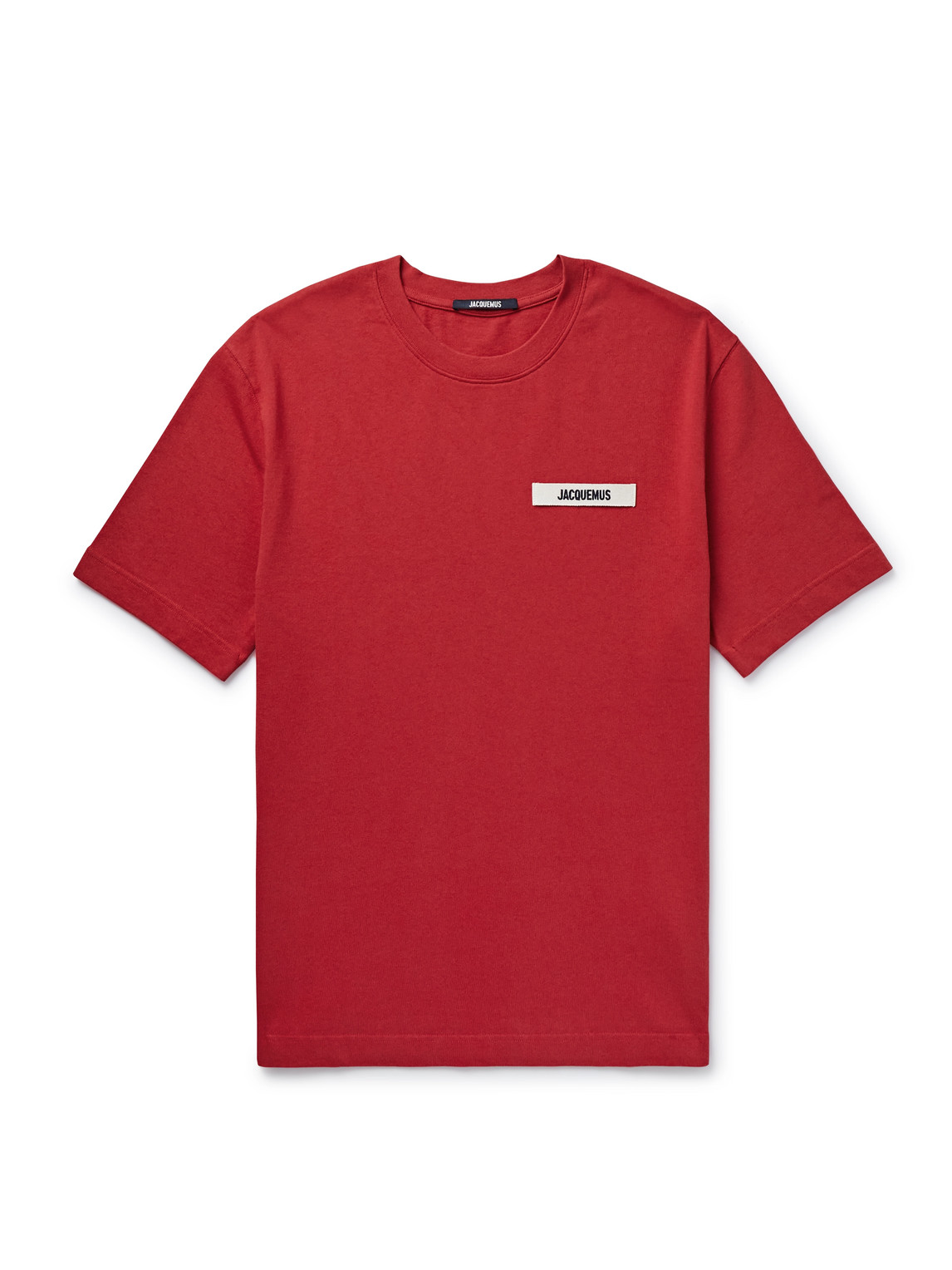 Jacquemus Round Neck Short Sleeve T-shirt In Red