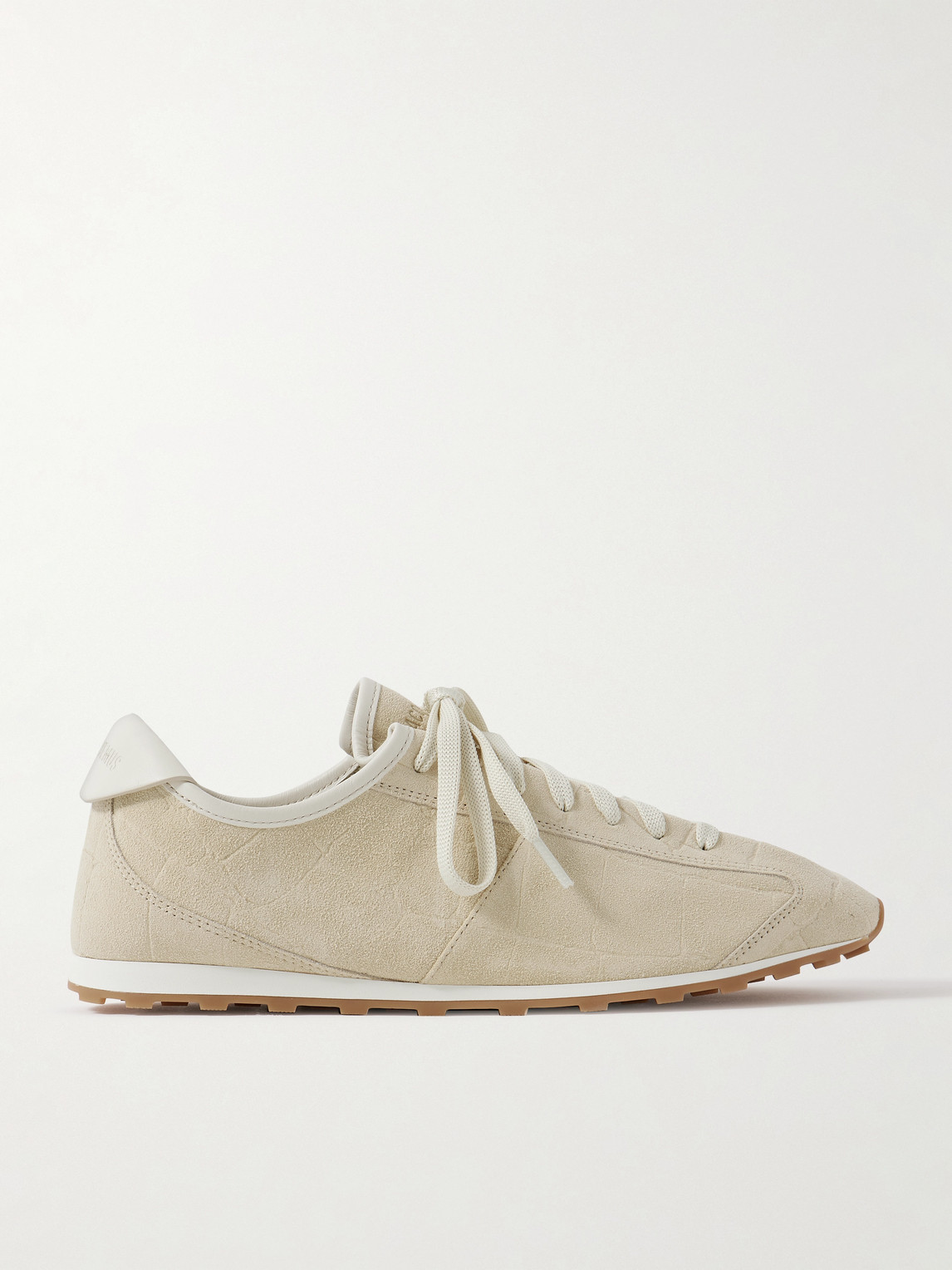 Jacquemus The Tennis Leather-Trimmed Croc-Effect Suede Sneakers - Men