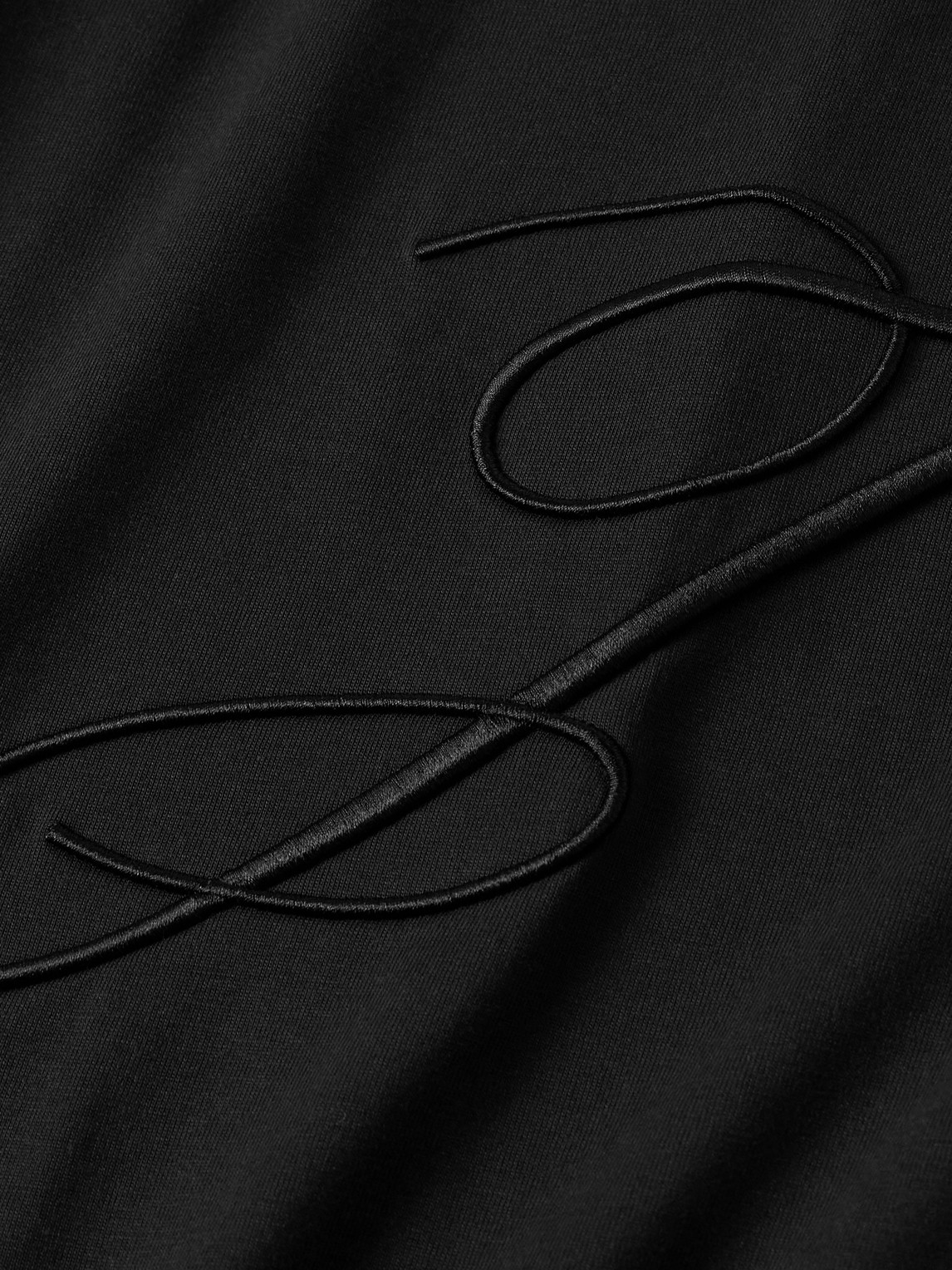 Jacquemus Mens Dark Navy Logo-embroidered Cotton T-shirt In Black