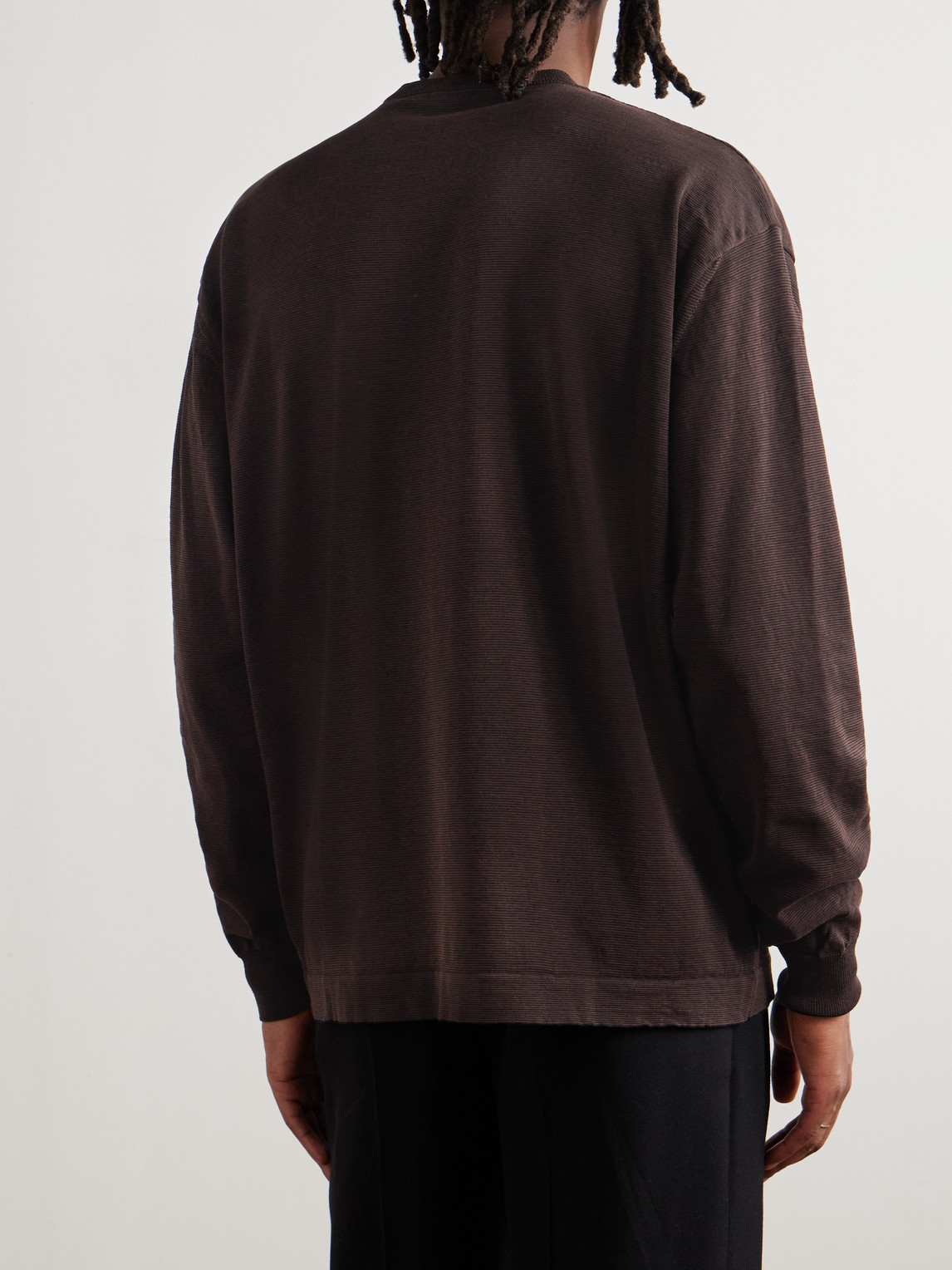 Jacquemus Long Sleeve Sweater In Burgundy